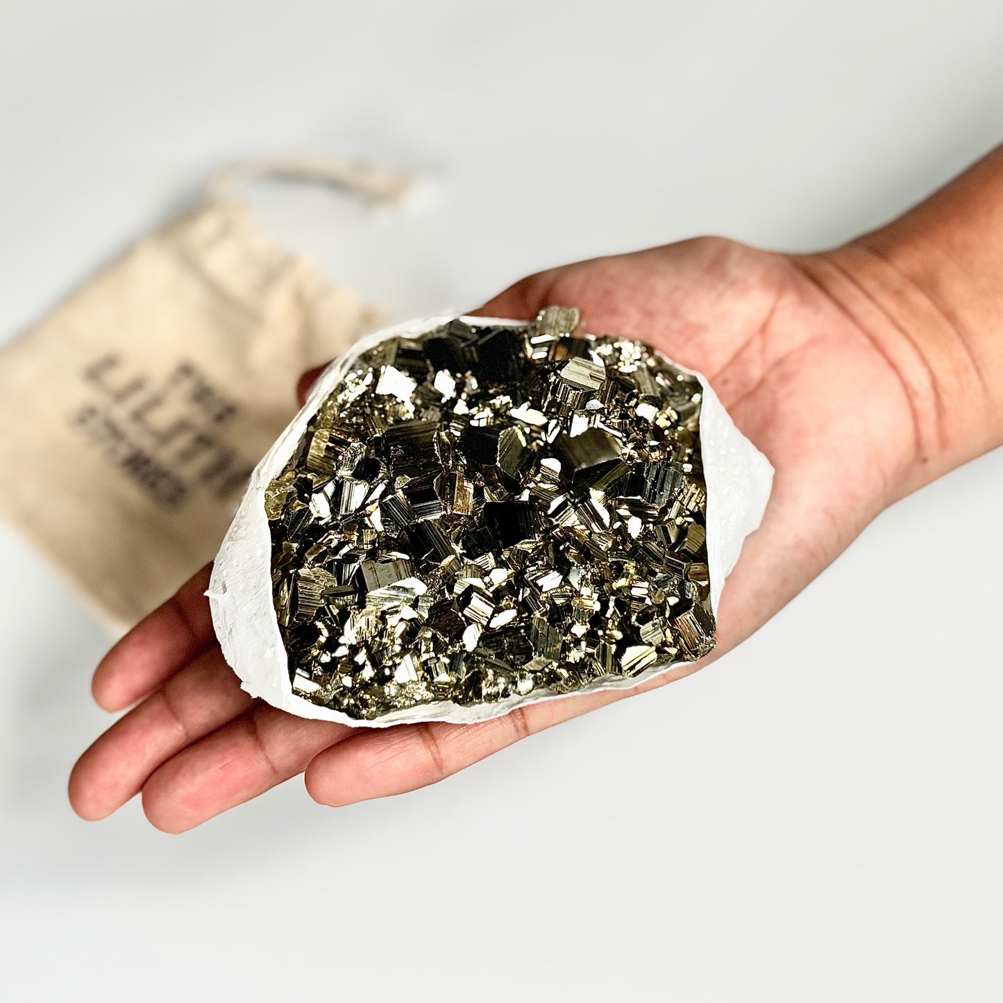 Peruvian Pyrite Cluster – 340g -Golden Brilliance & Striking Presence