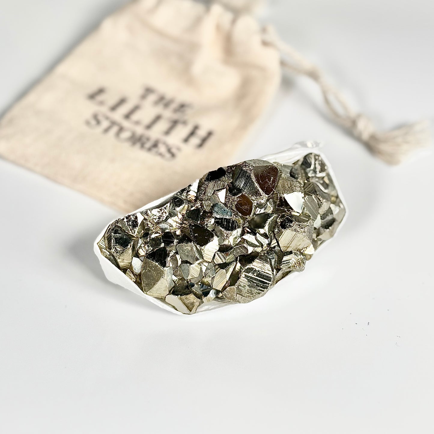 Peruvian Pyrite Cluster – 199g -Golden Brilliance & Striking Presence