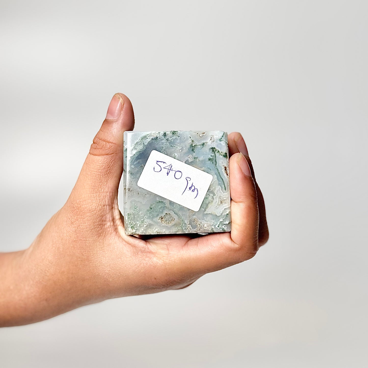 Four Facet Moss Agate Tower – 540 - Nature-Inspired Calm & Grounded Beauty