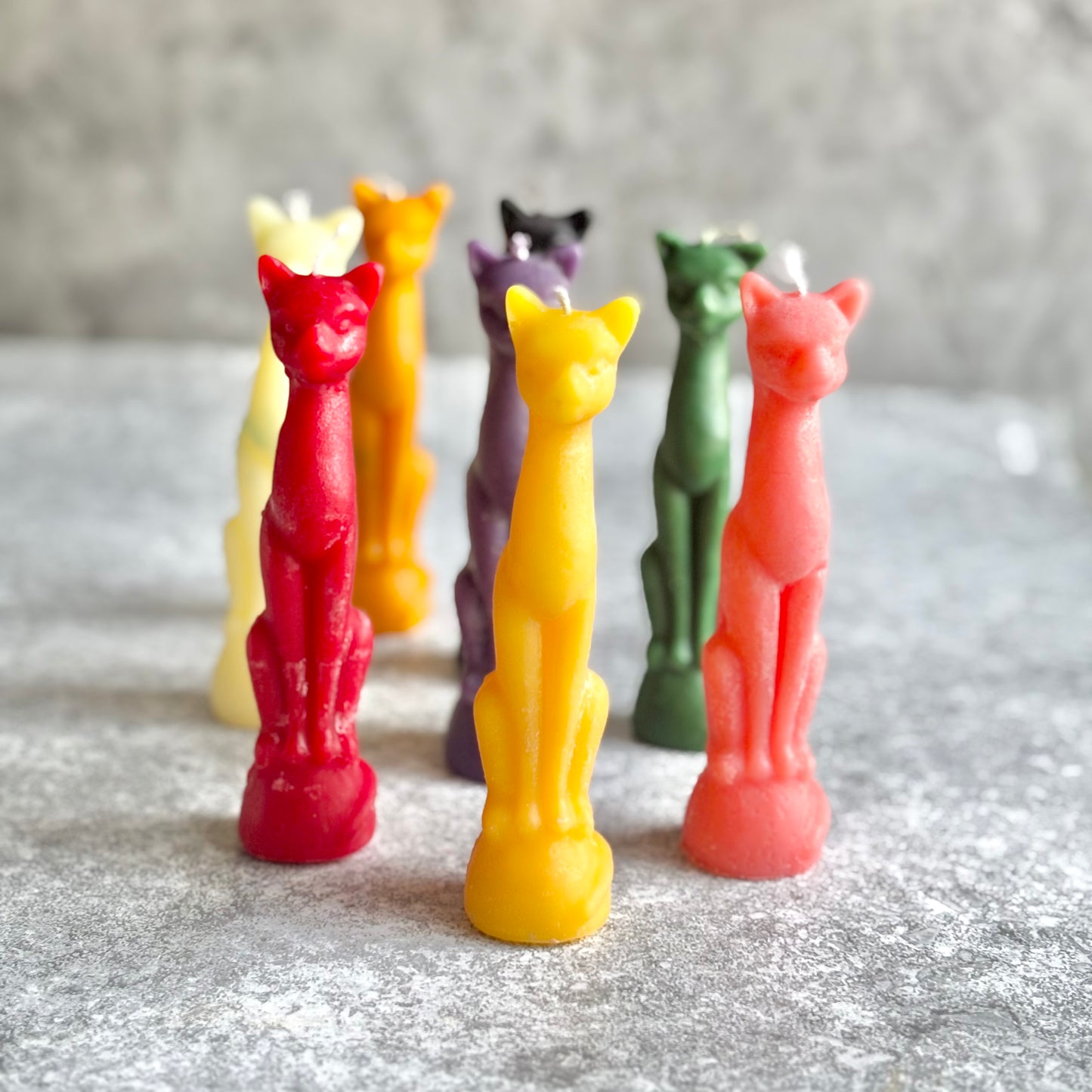 Cat figurine Beeswax Candle | Colour Option Available