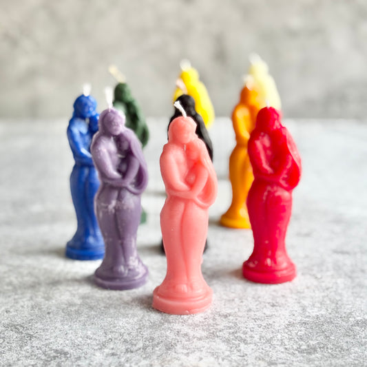 Couple Beeswax Candle | Colour Option Available