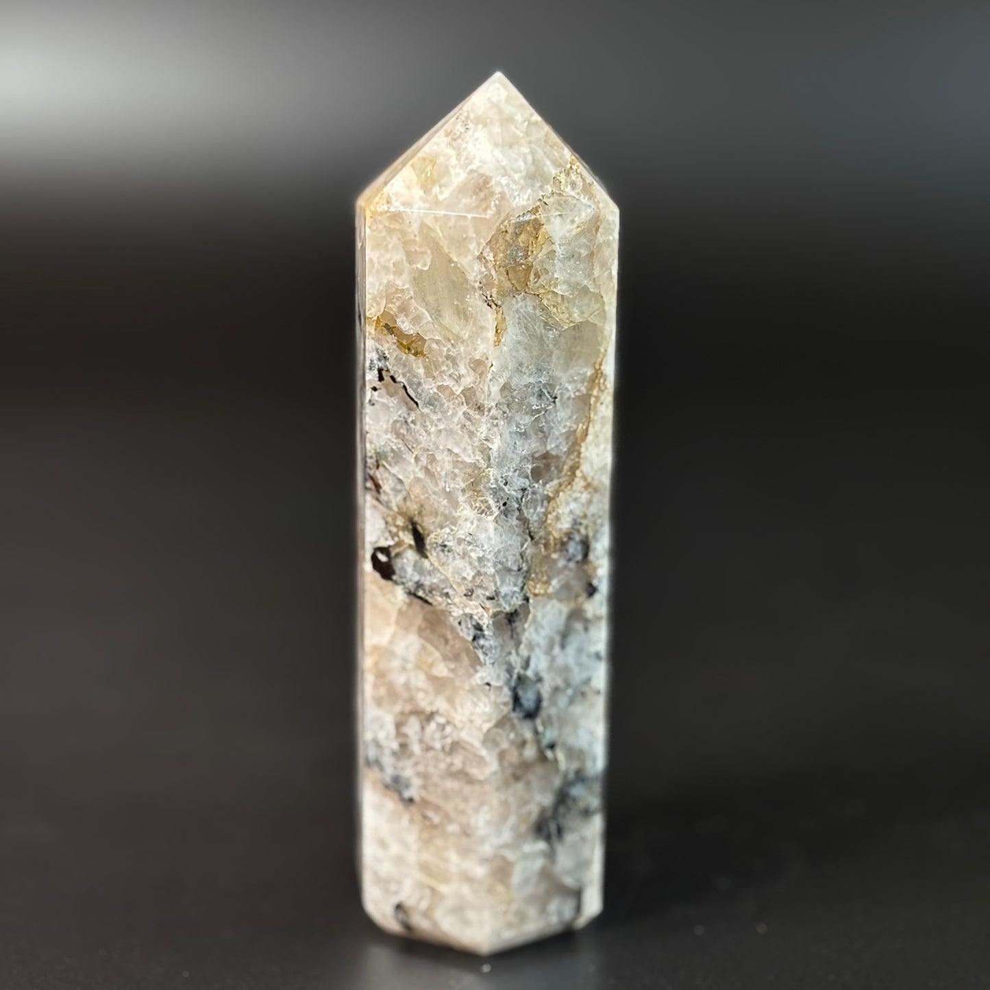 Rainbow Moonstone Large Tower - 500 Gm | Compassion & empathy