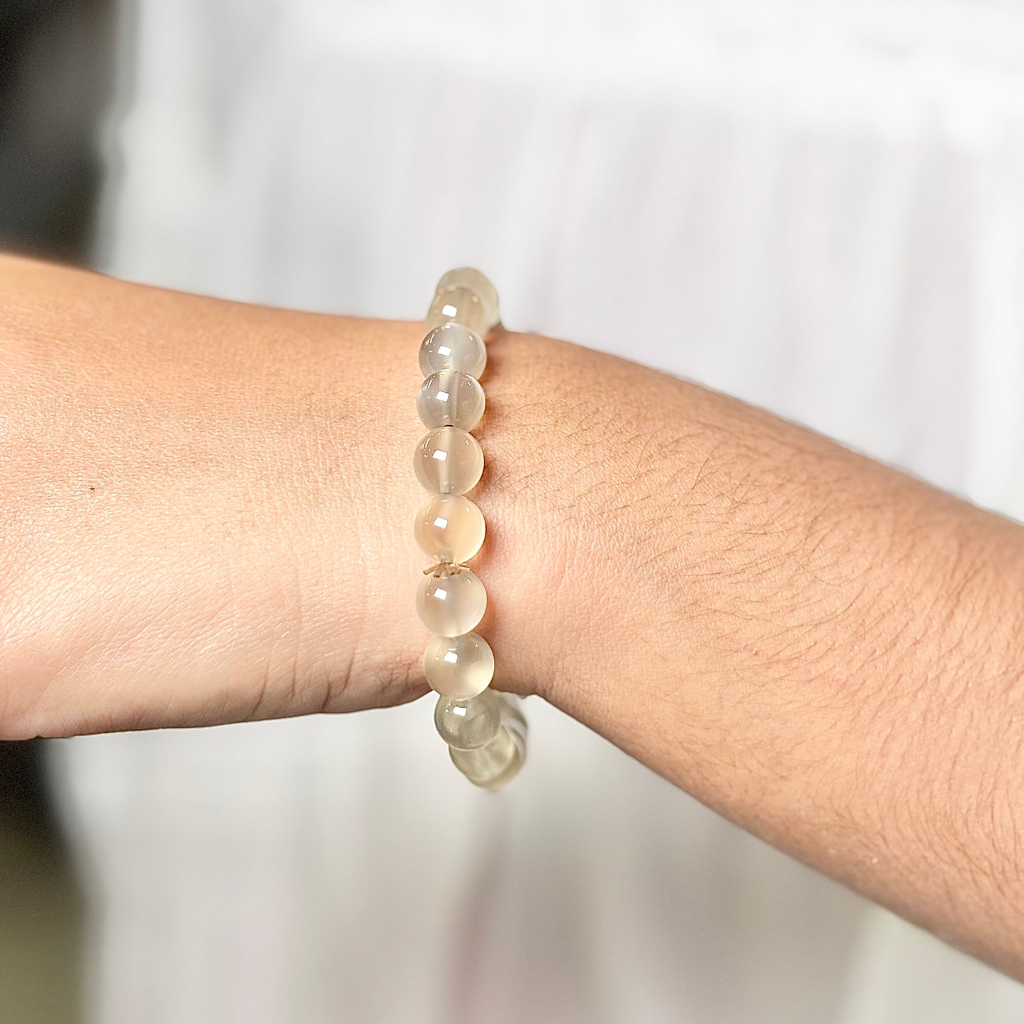 Grey Moonstone Bracelet – Intuition • Emotional Balance • Feminine Energy
