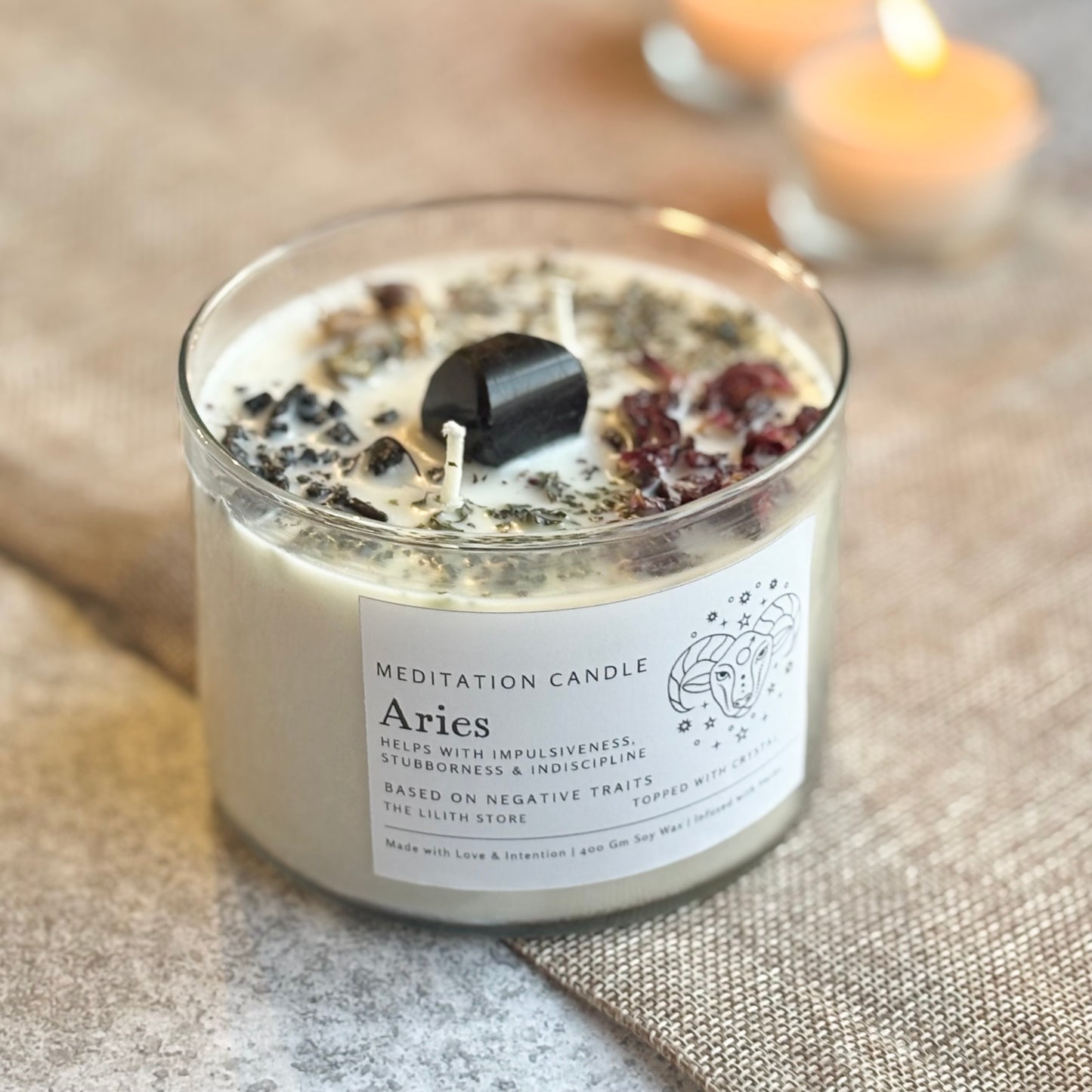 Aries Zodiac Soy Intention Candle | 400 Gm