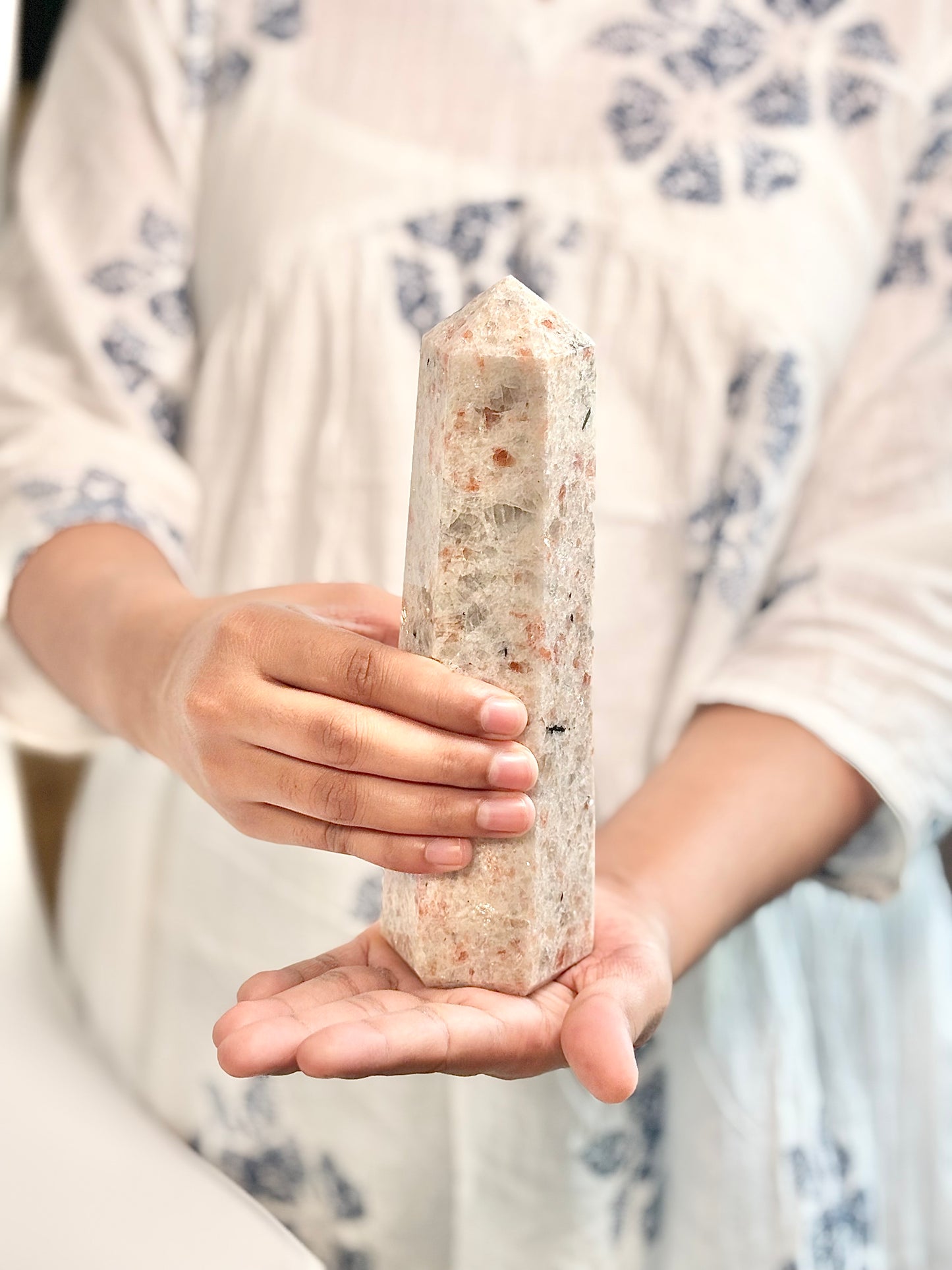 Sunstone Six-Facet Tower – 783 Gm - Ignit Joy • Embrace Confidence • Manifest Positivity