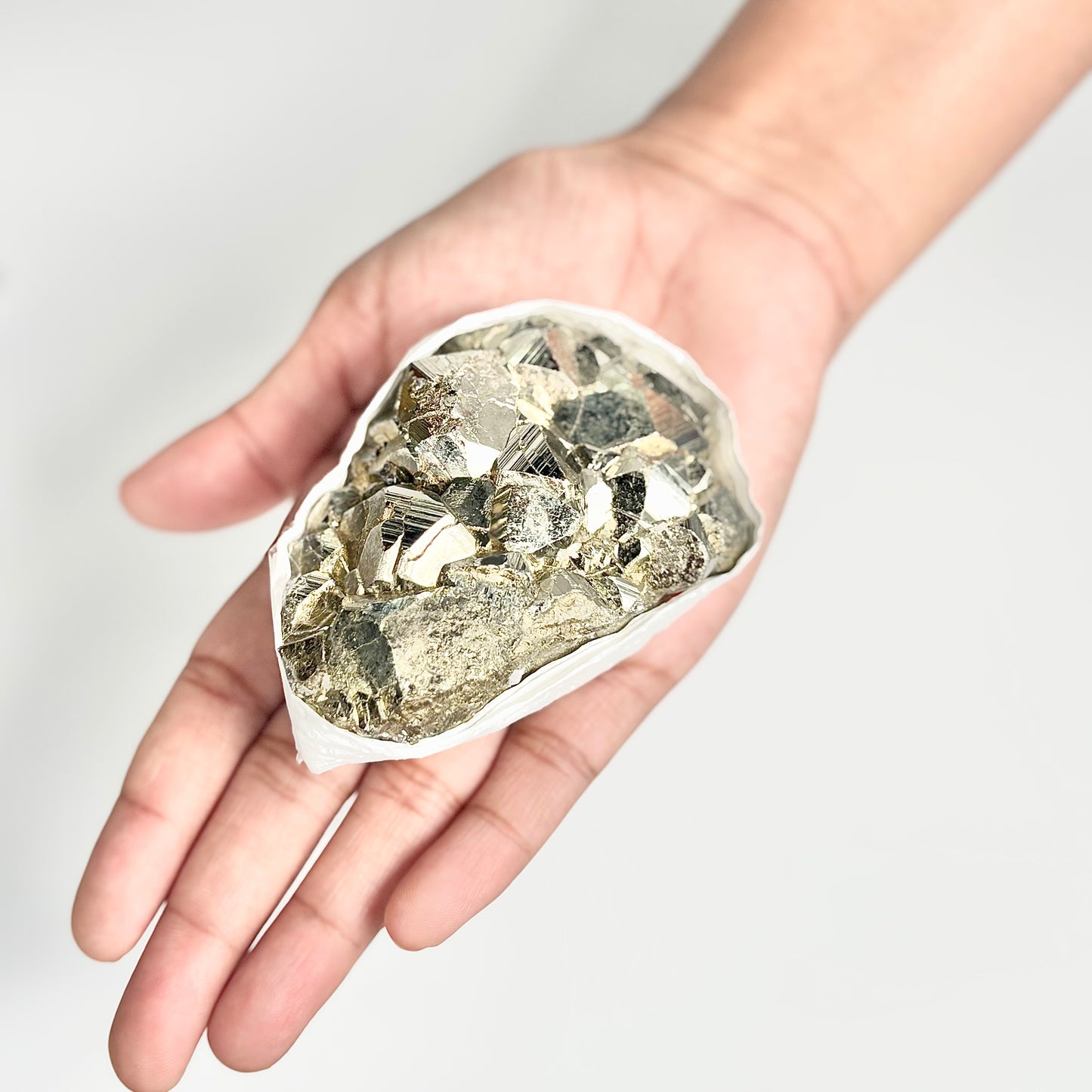 Peruvian Pyrite Cluster – 318g -Golden Brilliance & Striking Presence