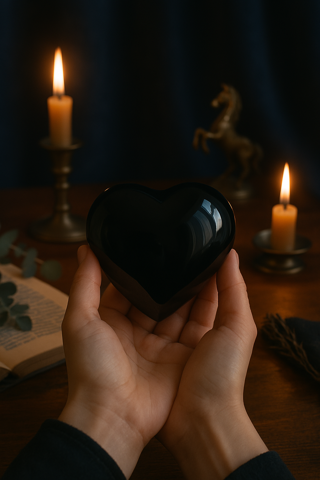 Black Obsidian XXL Heart | Restore Balance & Strengthen Protection