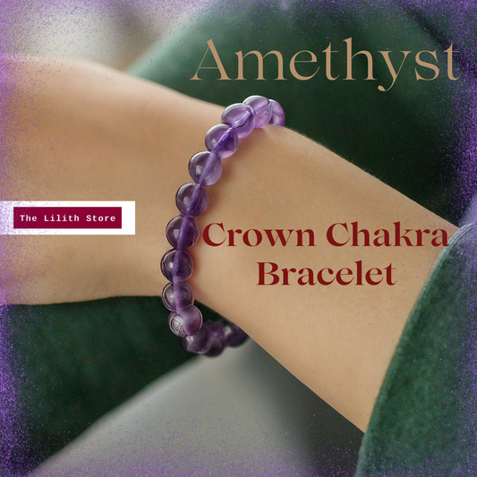 Amethyst Bead Bracelet - 8mm | Helps activating Third Eye & Psychic abilities