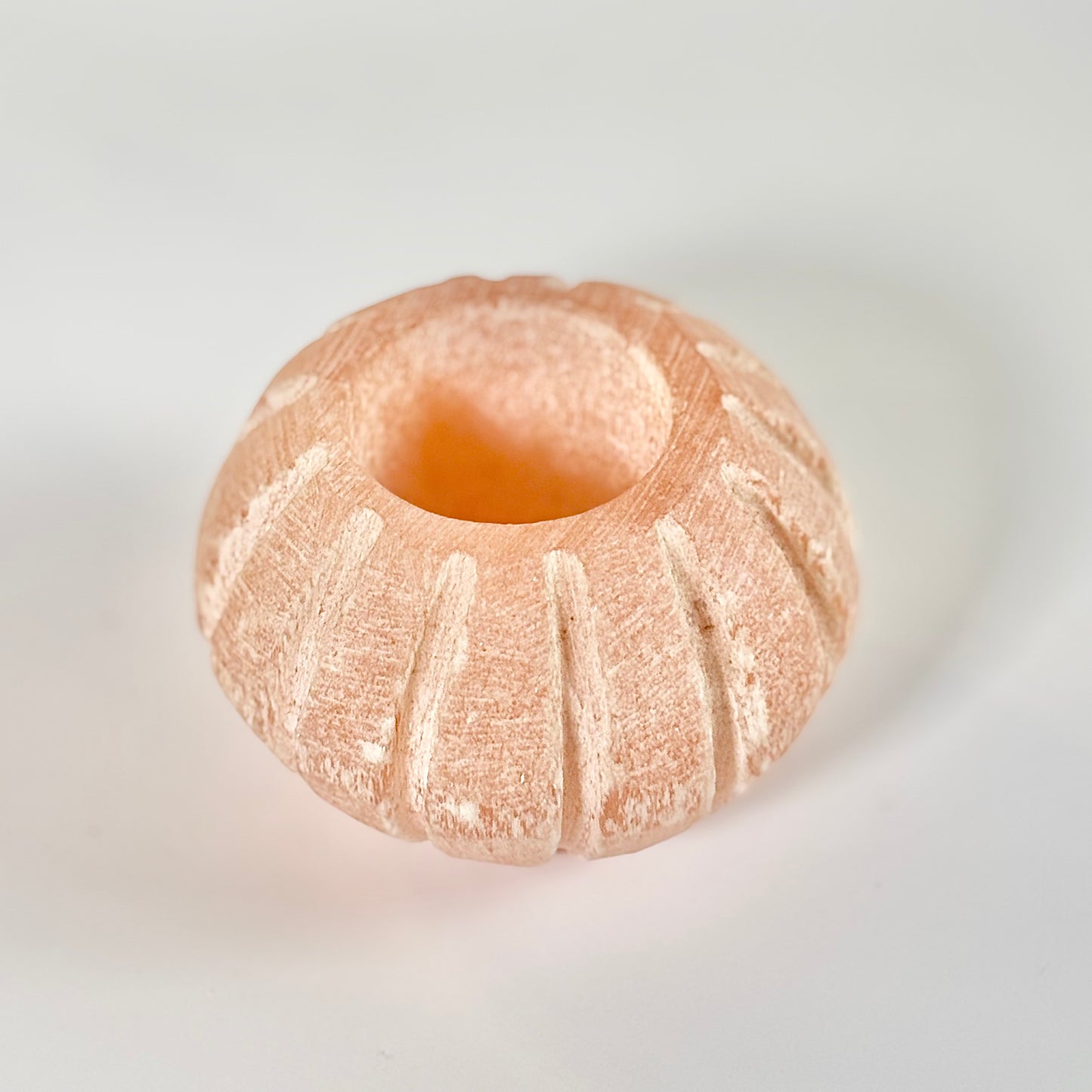 Orange Selenite Candle Holder | Stone for Spiritual work & Cleansing