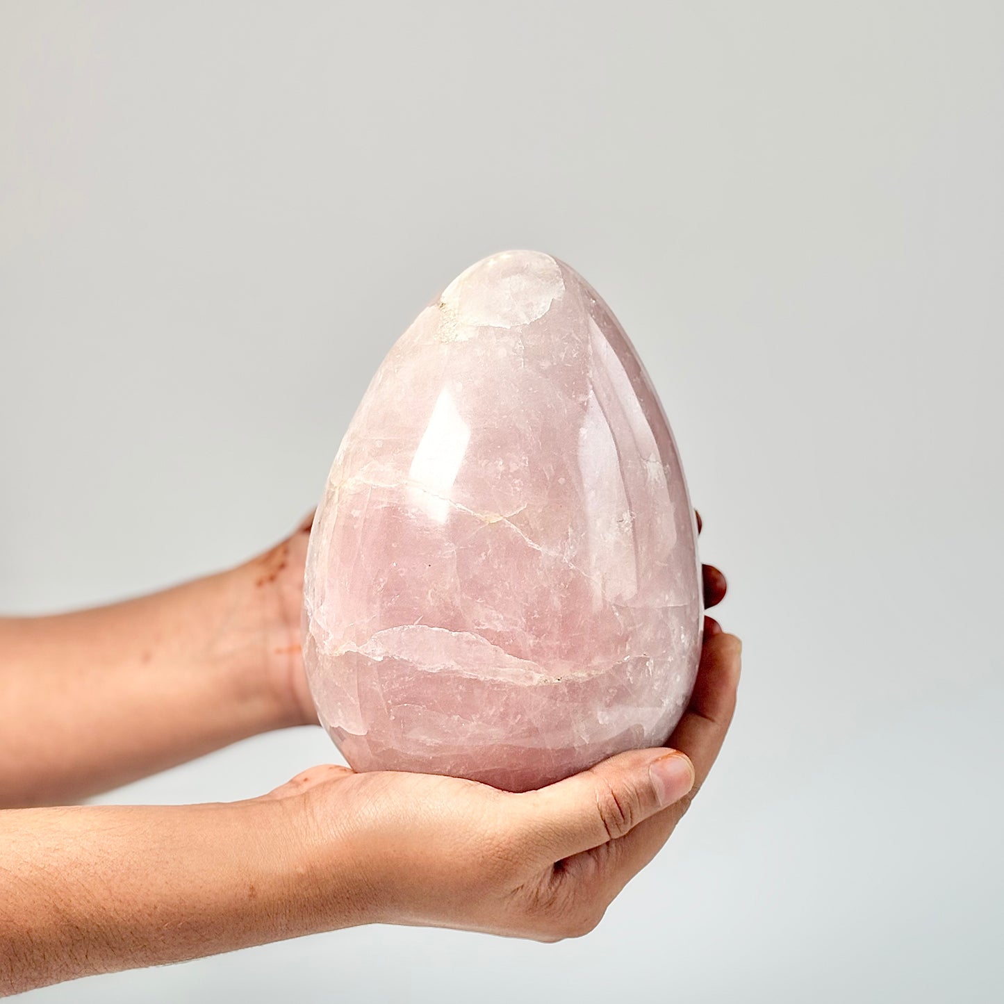 Rose Quartz Large Egg Carving – 2.3 Kg | Stone of Love & Self Love