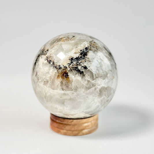 Rainbow Moonstone Sphere – Large - 1200 Gm | Cultivates Compassion & empathy