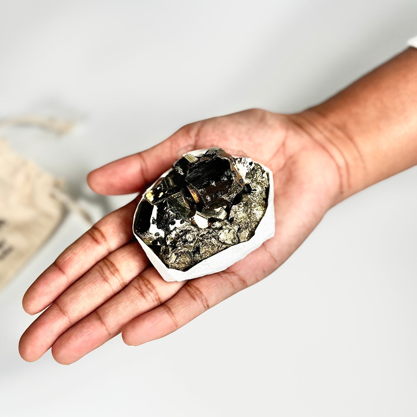 Peruvian Pyrite Cluster – 202g -Golden Brilliance & Striking Presence