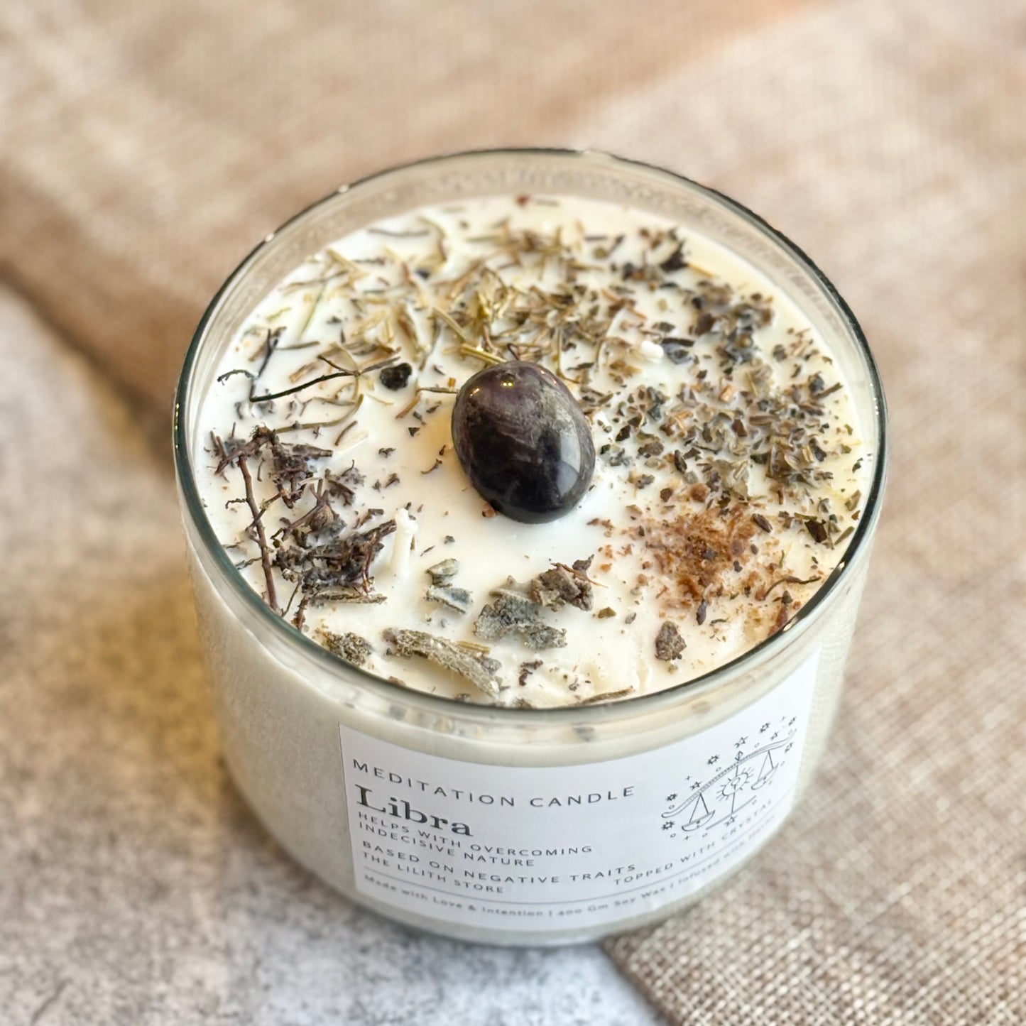Libra Zodiac Soy Intention Candle | 400 Gm