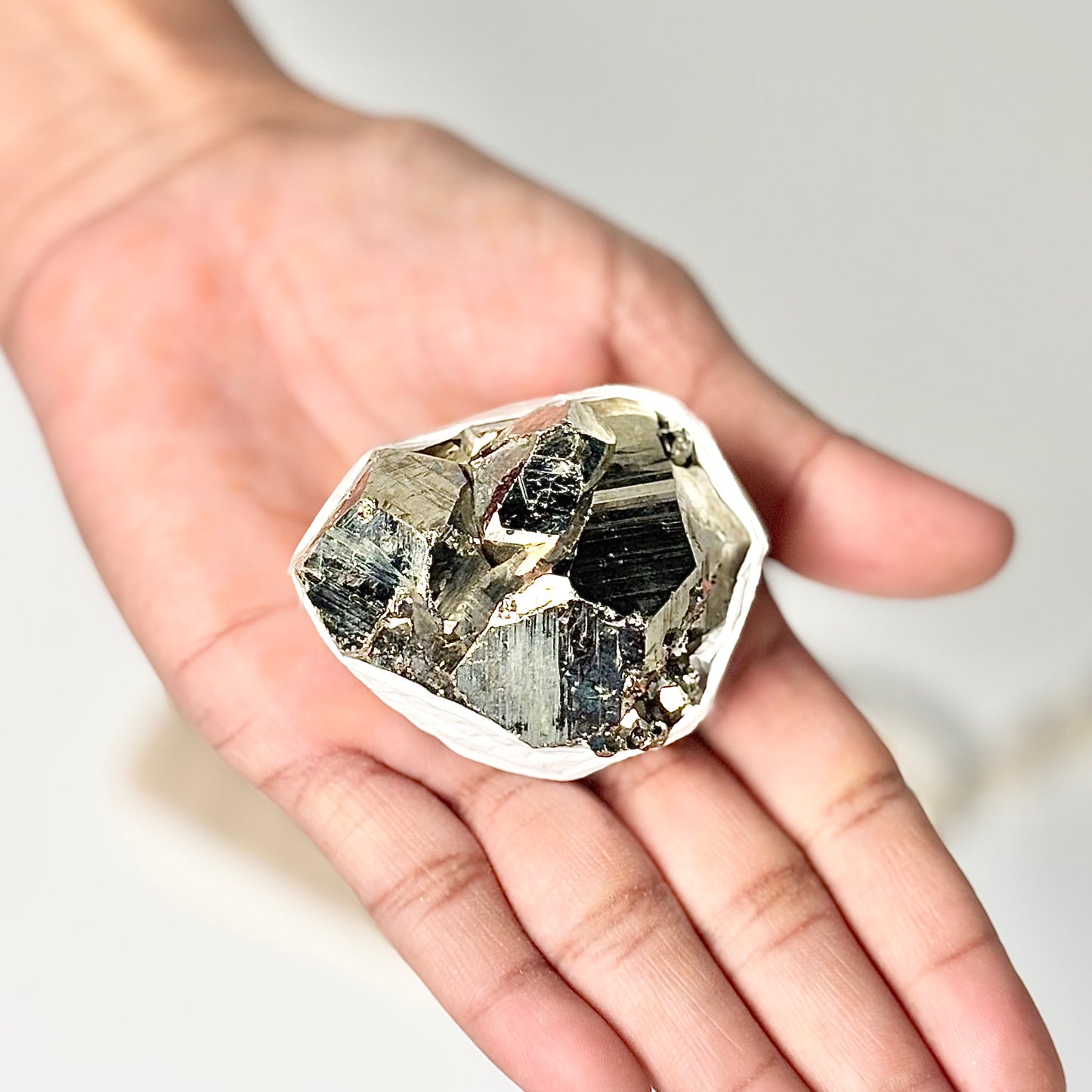 Peruvian Pyrite Cluster – 130g -Golden Brilliance & Striking Presence