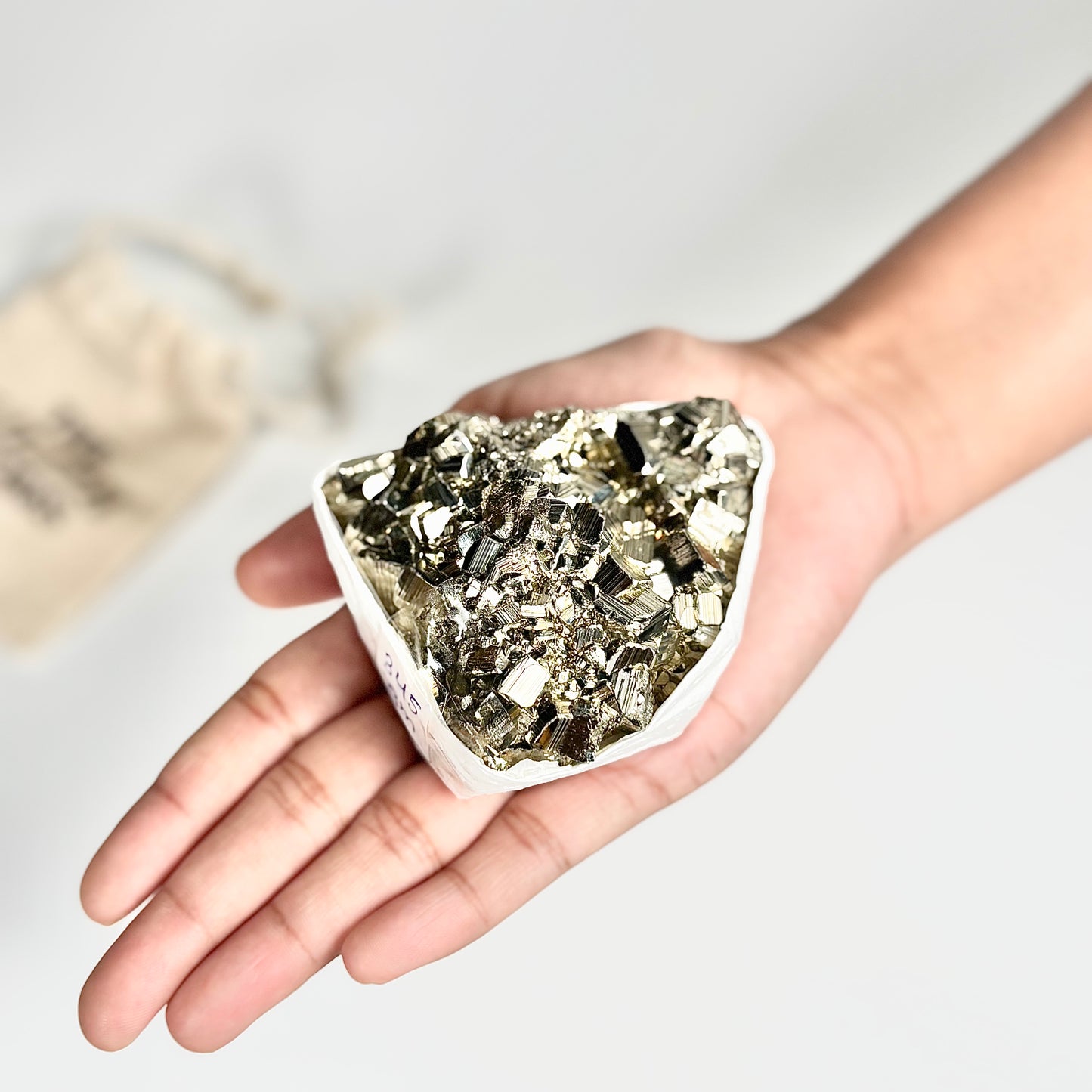Peruvian Pyrite Cluster – 345g -Golden Brilliance & Striking Presence