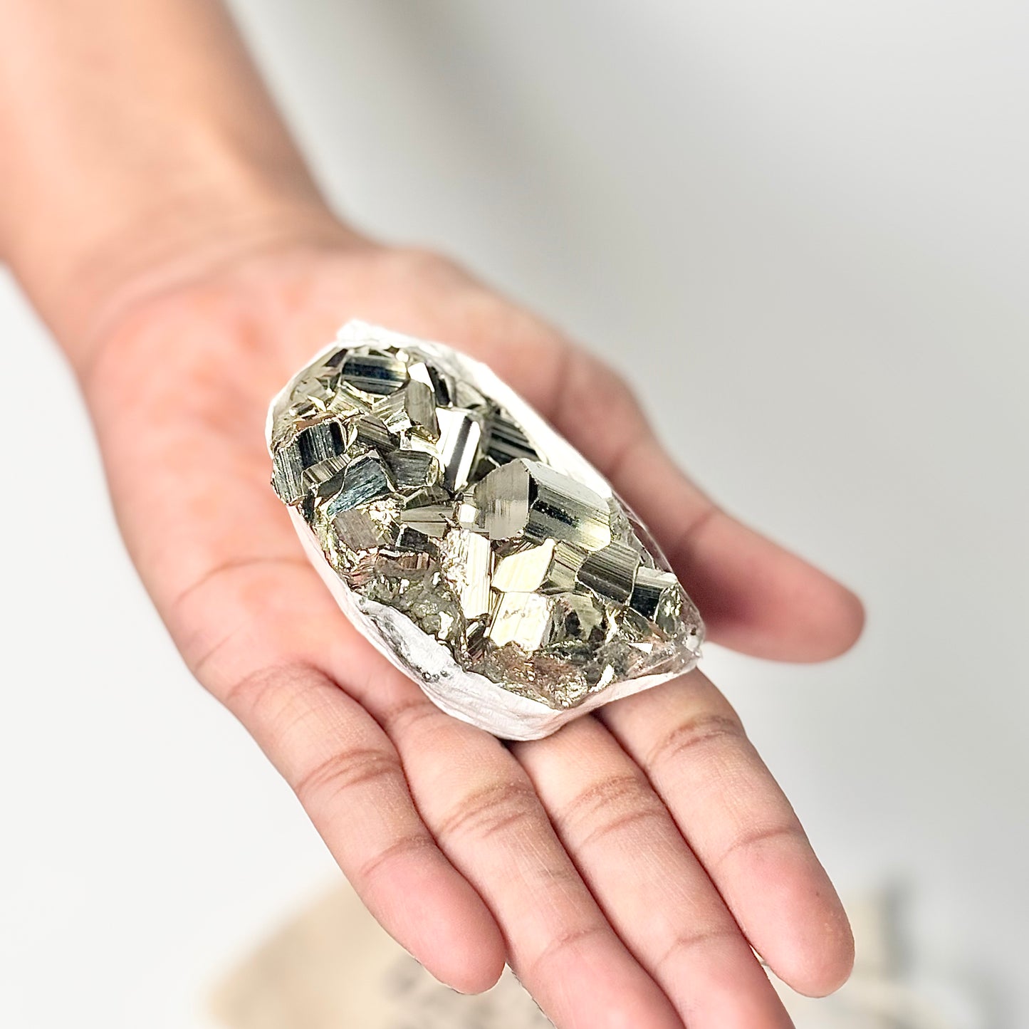 Peruvian Pyrite Cluster – 210g -Golden Brilliance & Striking Presence