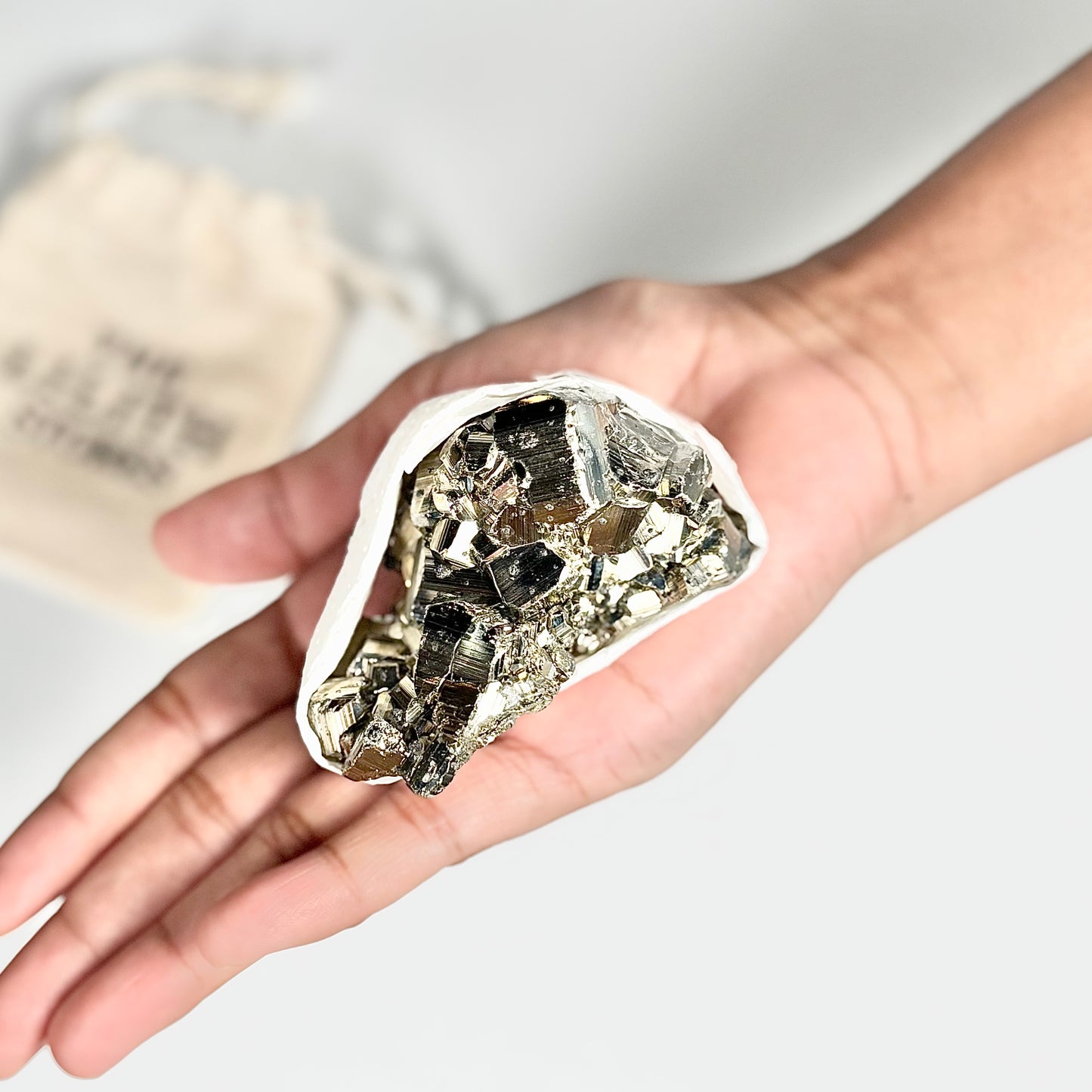 Peruvian Pyrite Cluster – 236g -Golden Brilliance & Striking Presence