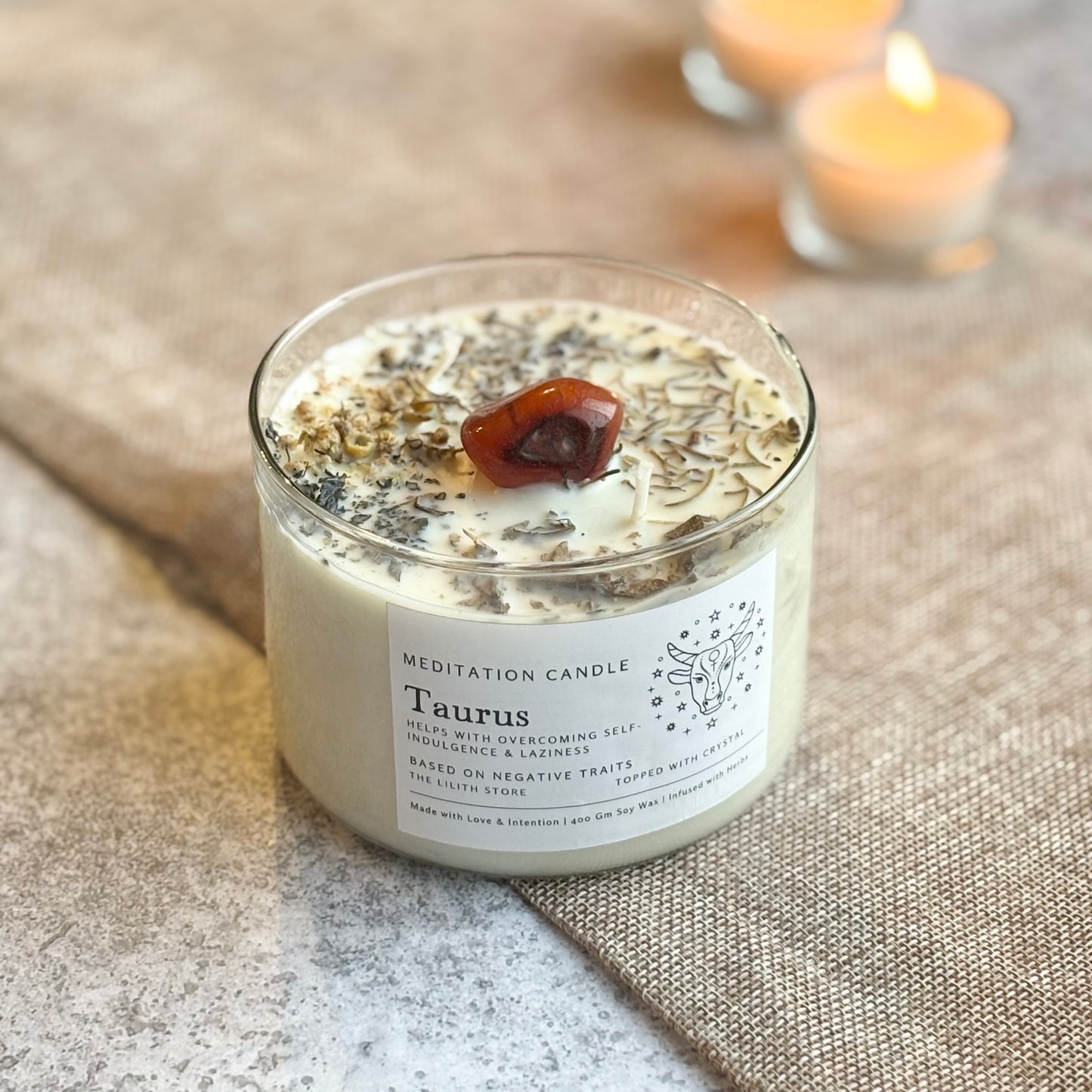 Taurus Zodiac Soy Intention Candle | 400 Gm