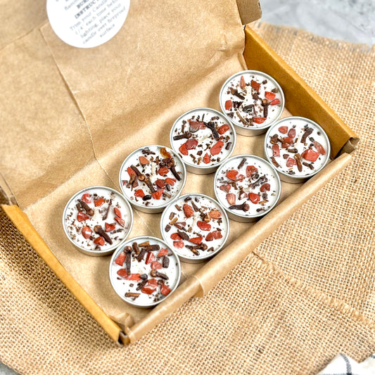 Clove & Red Jasper Soy Tealight Candle