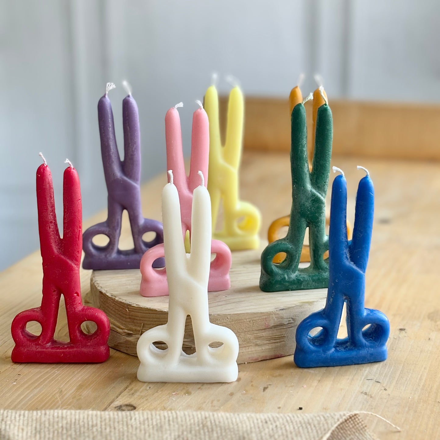 Scissor Soy Candle - Colour Option Available