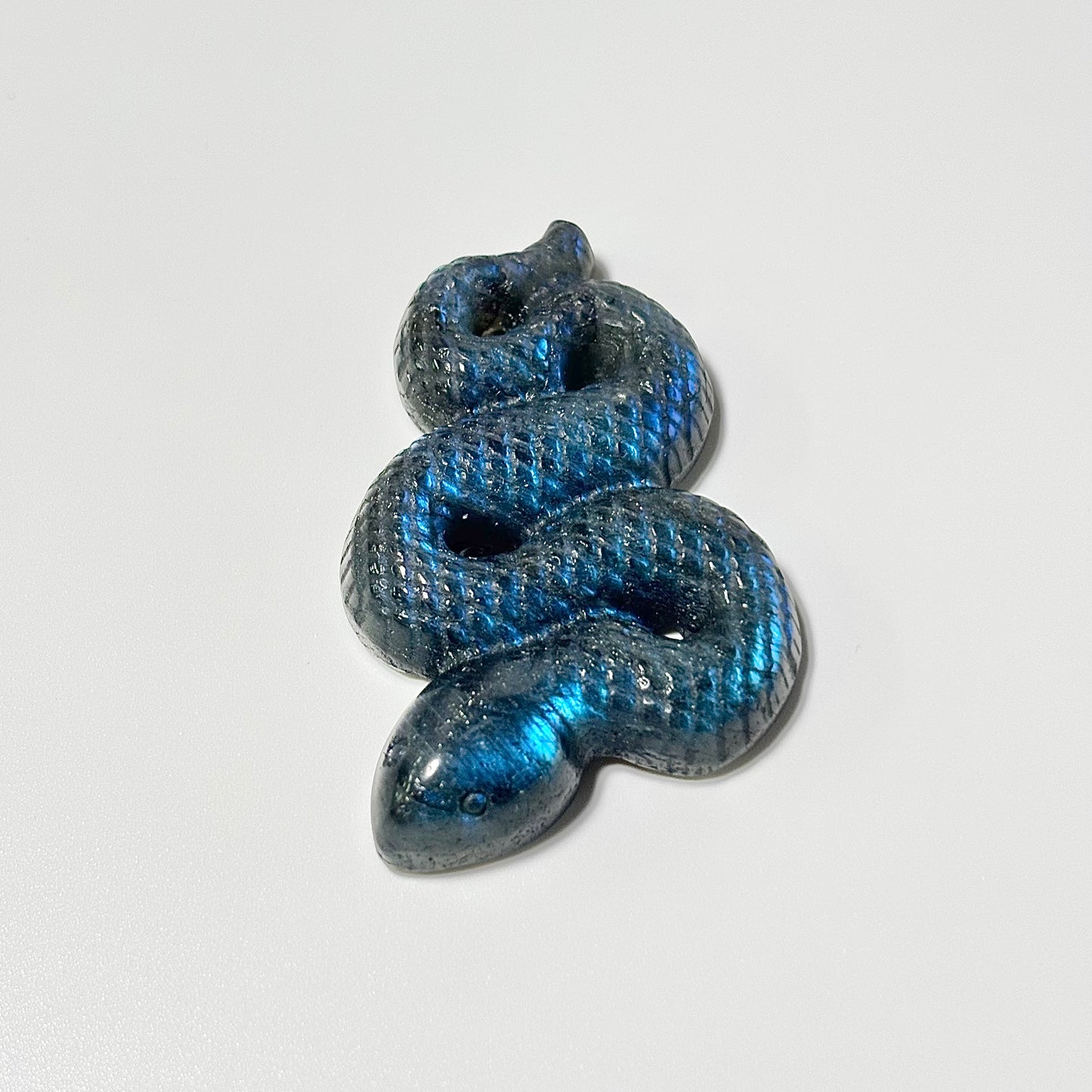 Labradorite Snake Carving