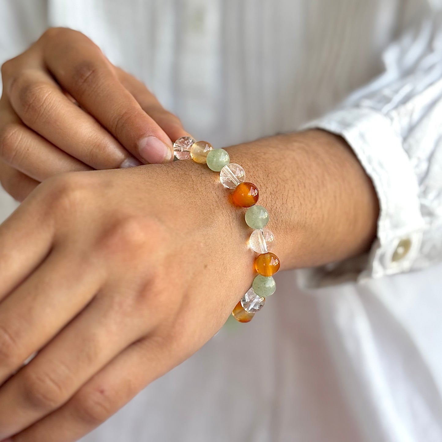 Wellness - 8mm Bead Bracelet | Combination Crystal Series