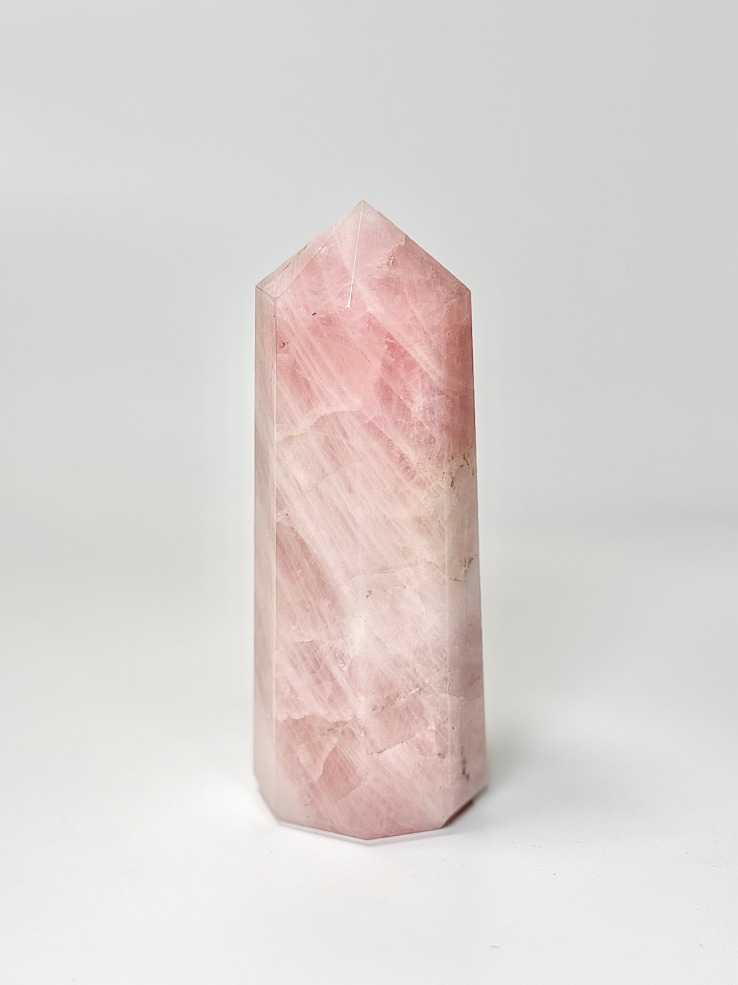 Eight Facet Rose Quartz Tower – 630g - Elegance, Warmth & Gentle Charm