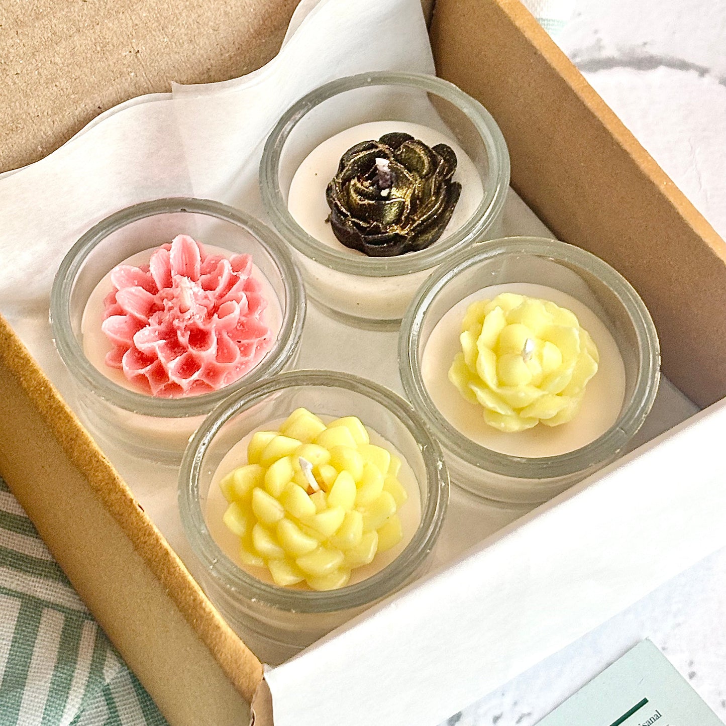 Mini Glass Soy Scented Tealights