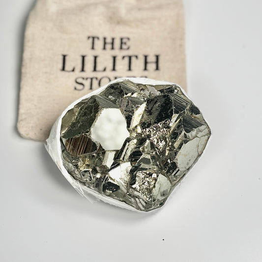 Peruvian Pyrite Cluster – 266g - Golden Brilliance & Striking Presence