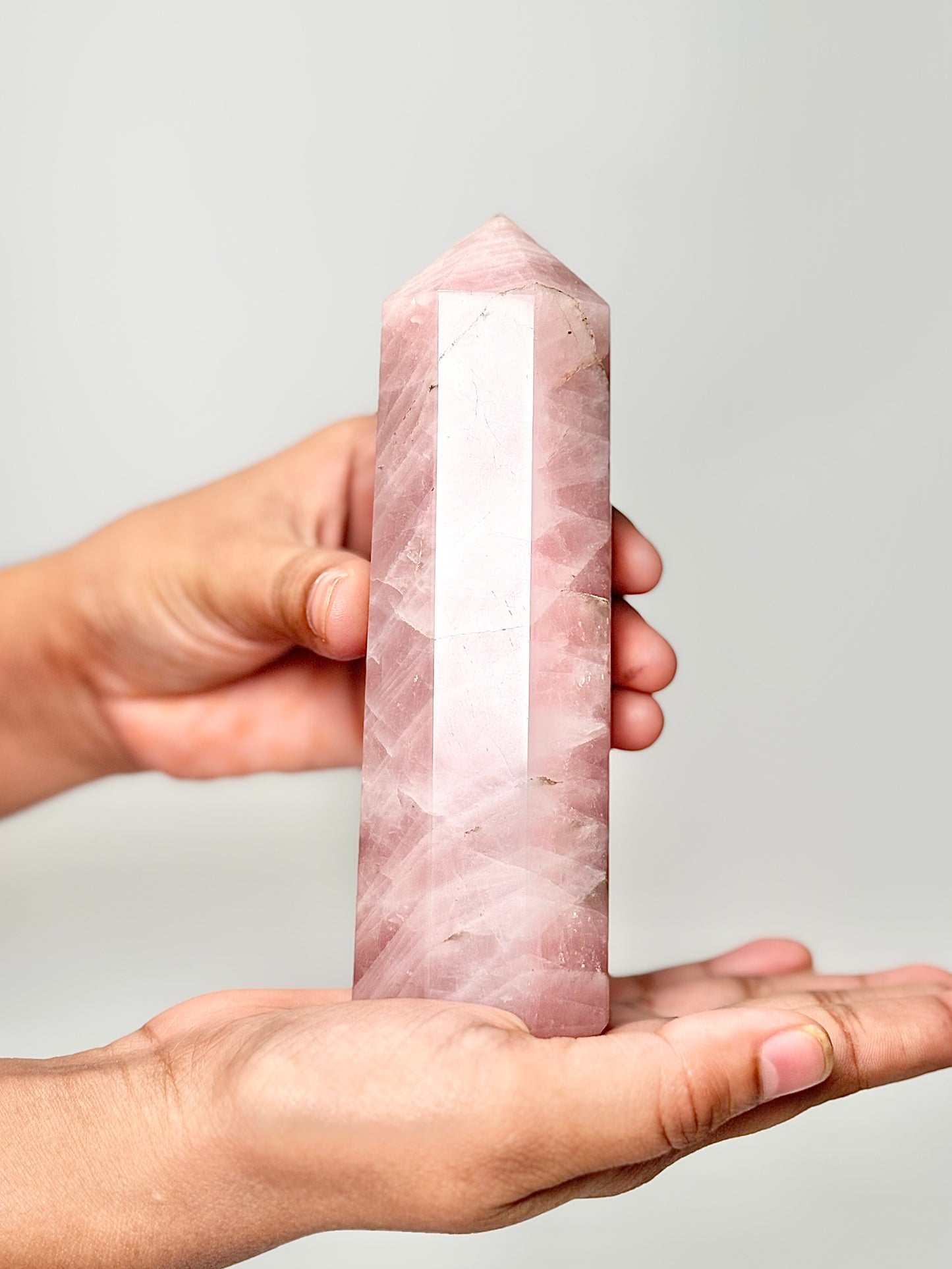 Eight Facet Rose Quartz Tower – 430g - Elegance, Warmth & Gentle Charm