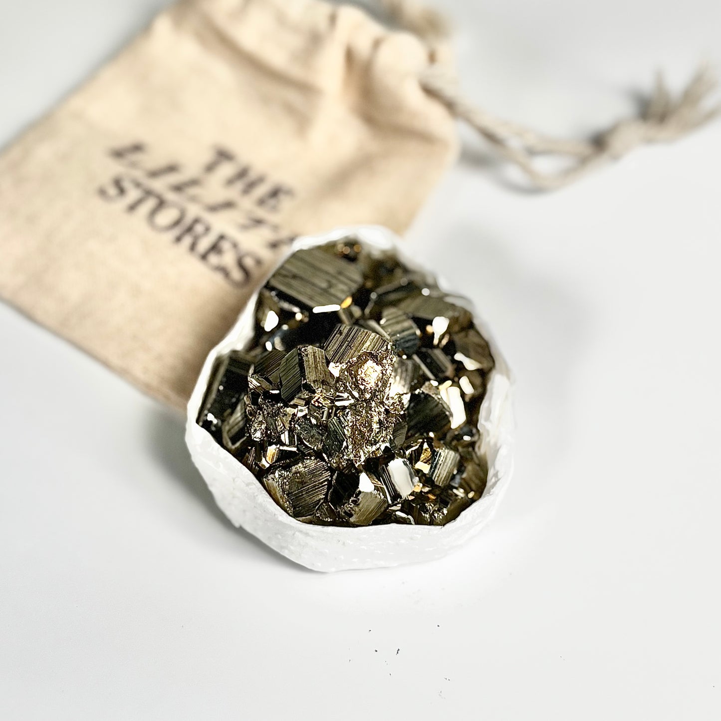 Peruvian Pyrite Cluster – 345g -Golden Brilliance & Striking Presence