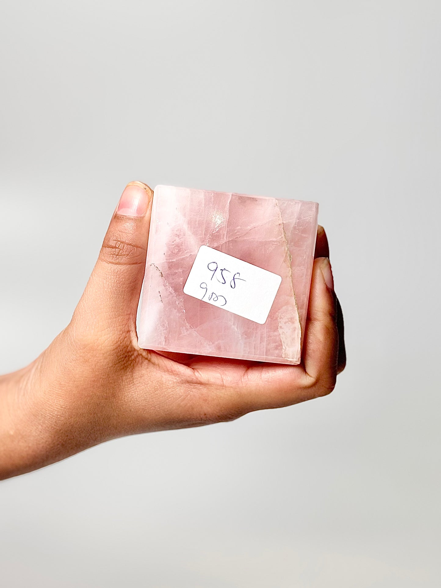 Four Facet Rose Quartz Tower – 958g - Soft Elegance & Balanced Design