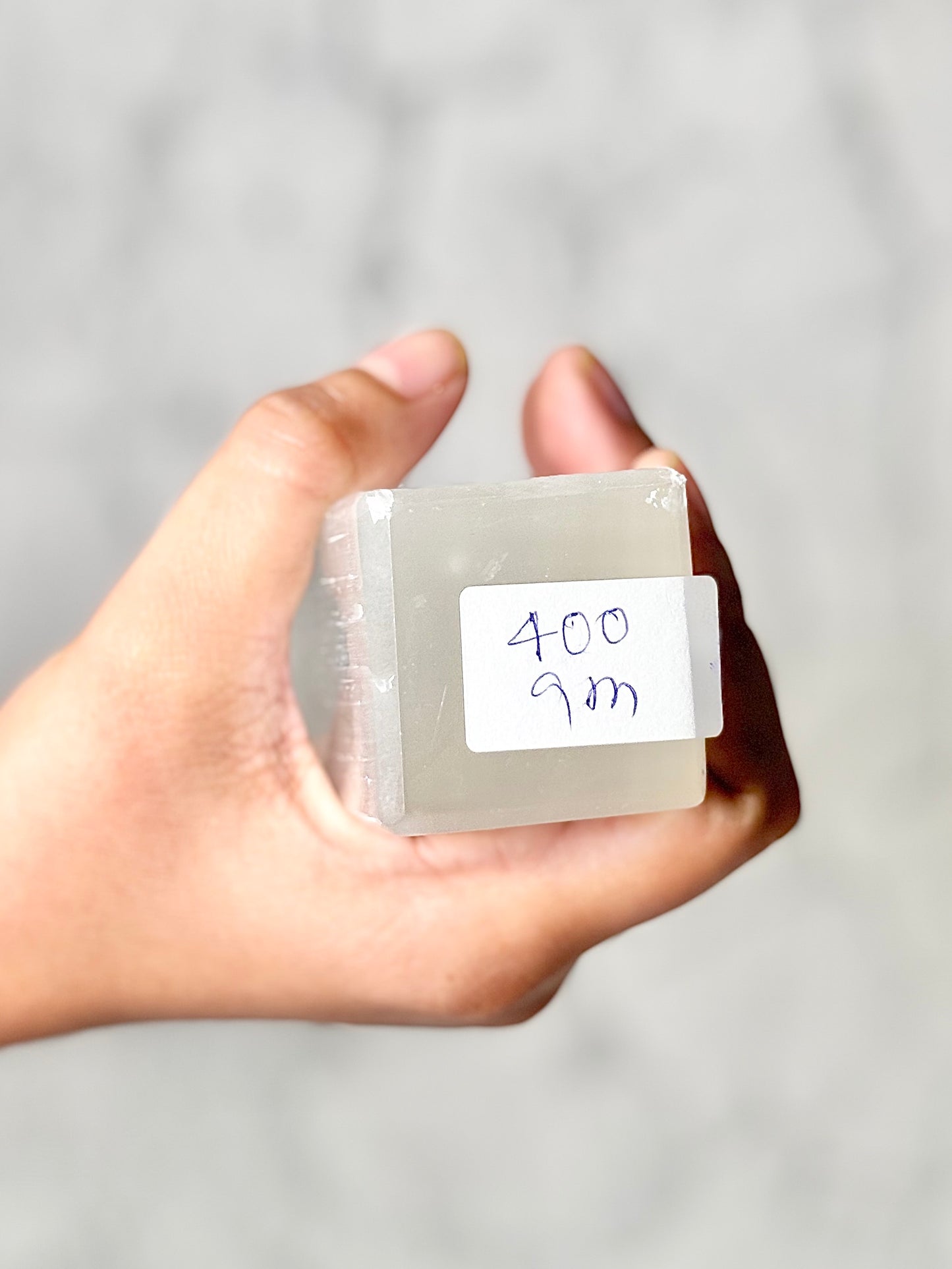Four Facet Selenite Tower – 400g - Soft Glow & Balanced Form