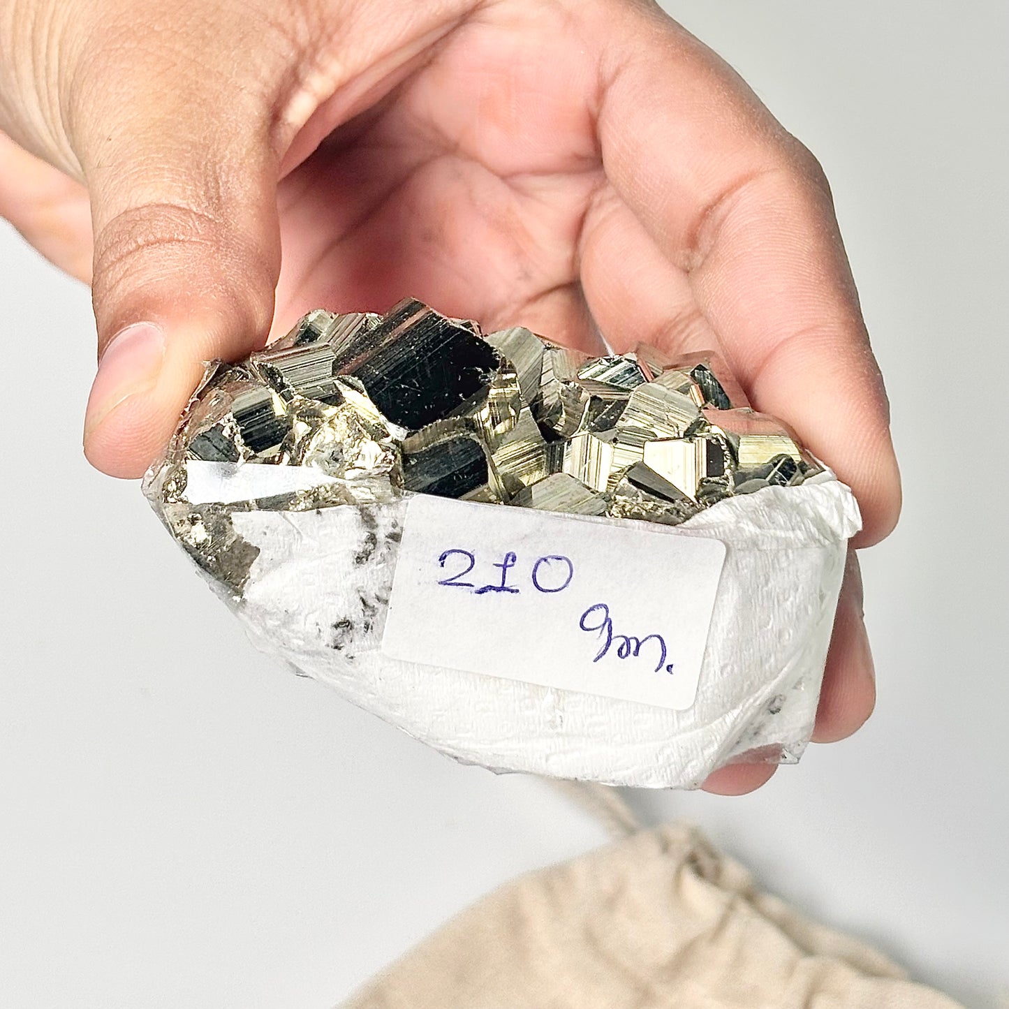 Peruvian Pyrite Cluster – 210g -Golden Brilliance & Striking Presence