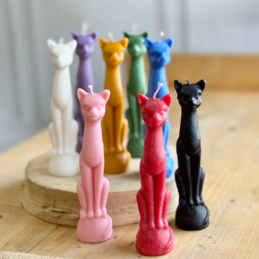 Cat figurine Soy Candle - | Colour Option Available