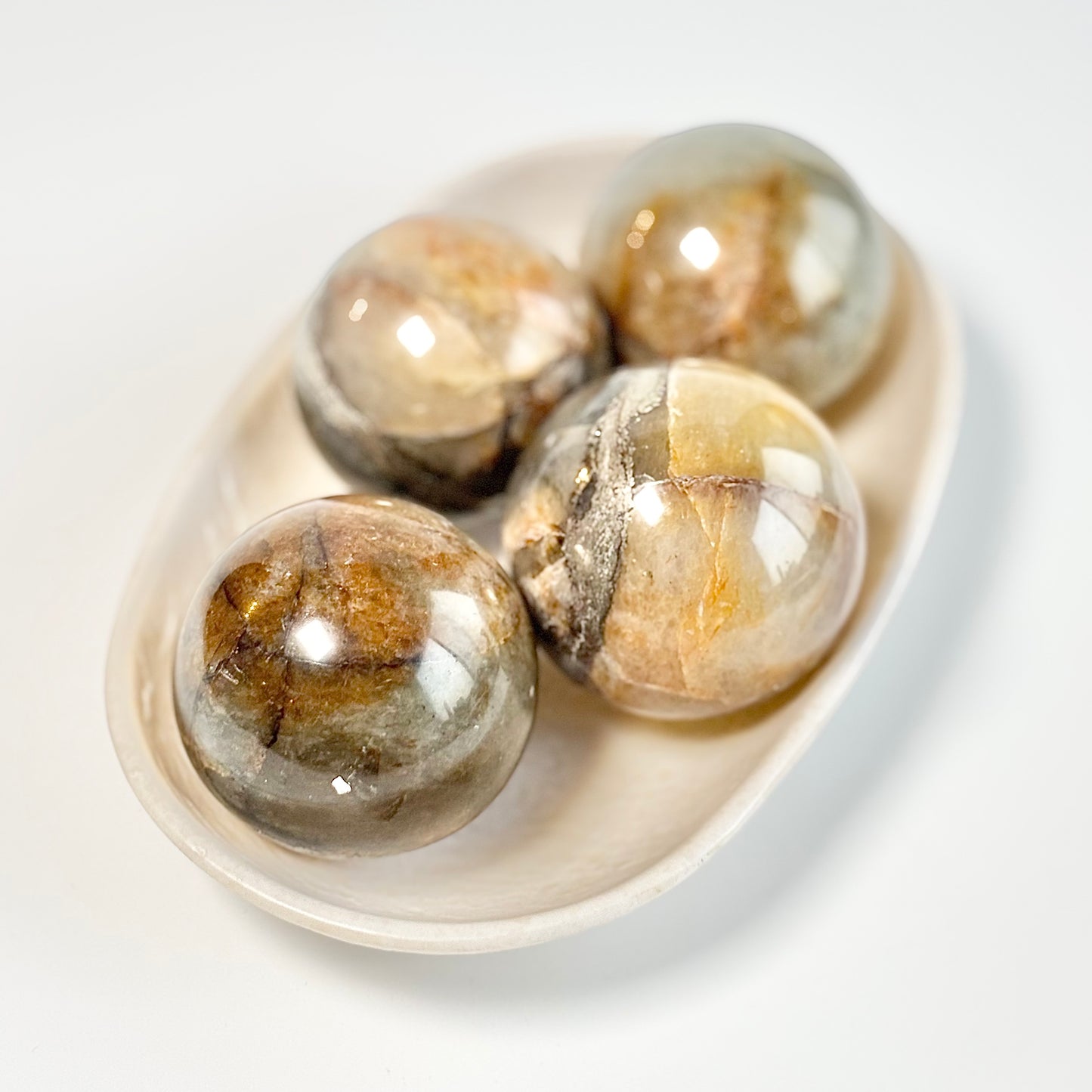 Golden Healer with Pyrite Sphere - Spiritual Growth & Prosperity