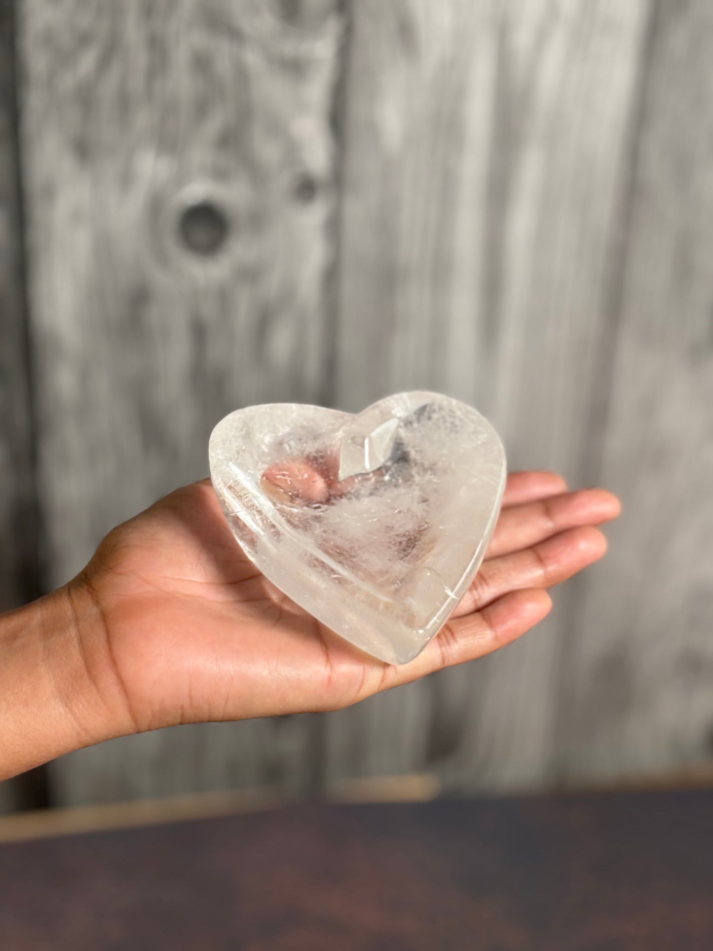 Clear Quartz Heart Shape Bowl - Amplifier of Energy & Intention