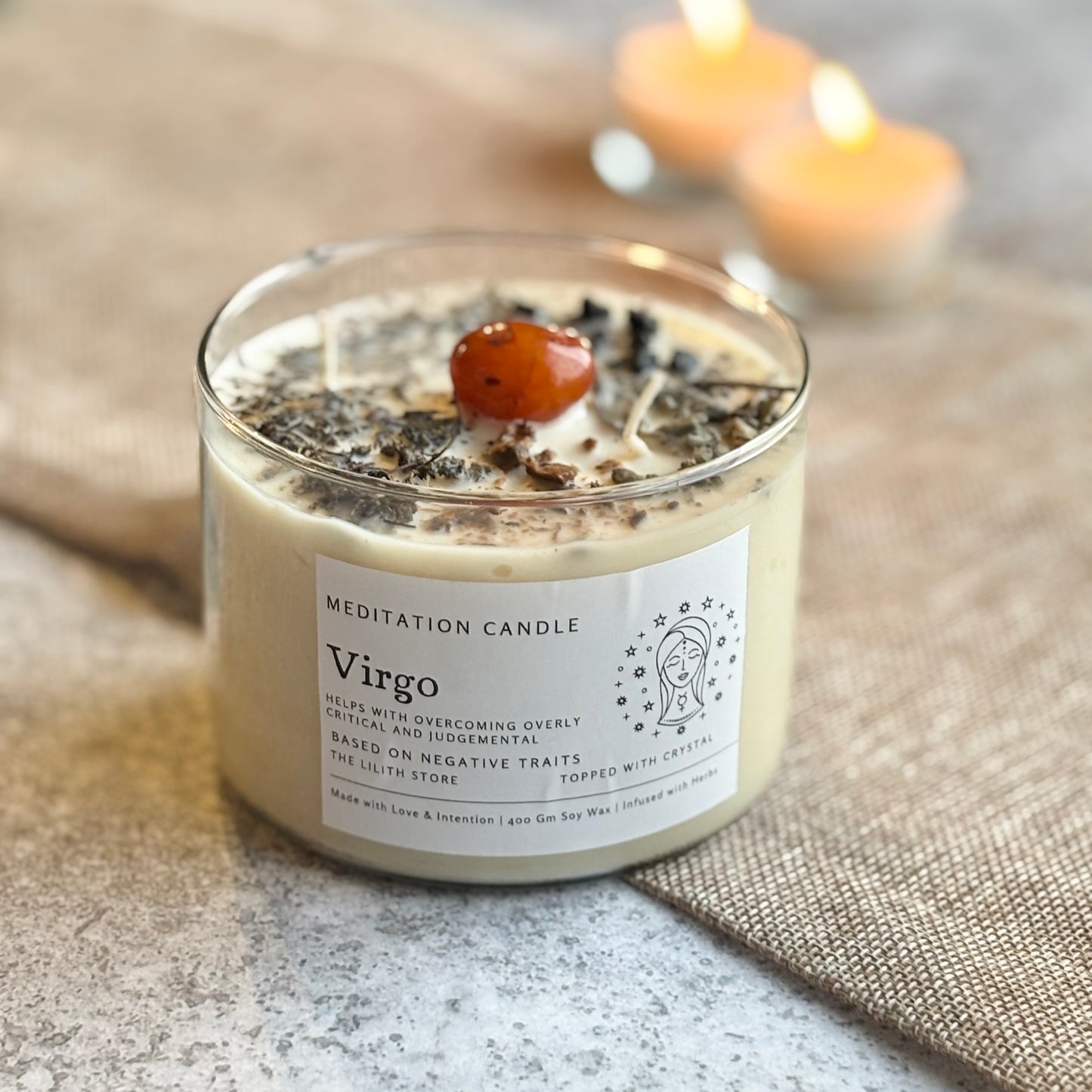 Virgo Zodiac Soy Intention Candle | 400 Gm