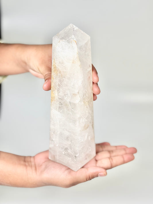 Four Facet Clear Quartz Tower – 930g - Amplify, Align & Awaken