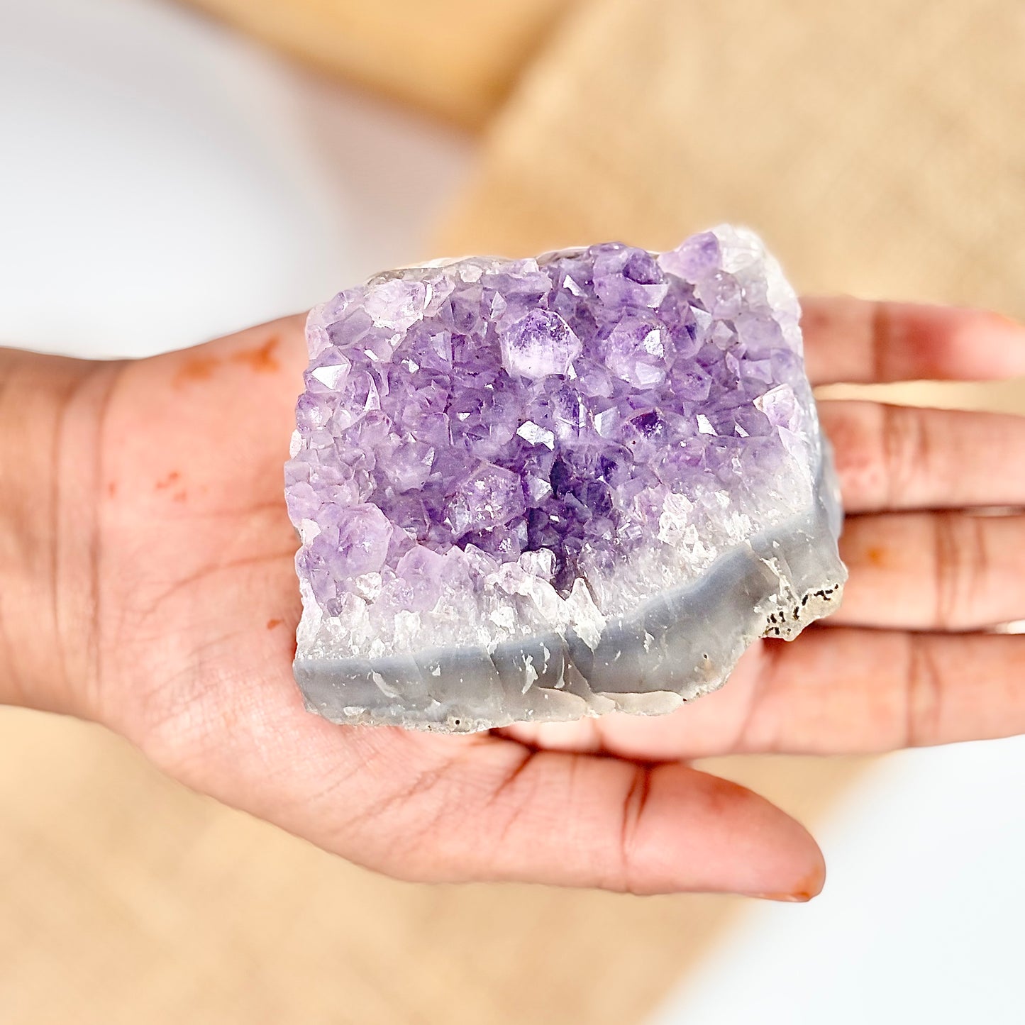 Amethyst Cluster - 182 Gm | Helps activating Third Eye & Psychic abilities