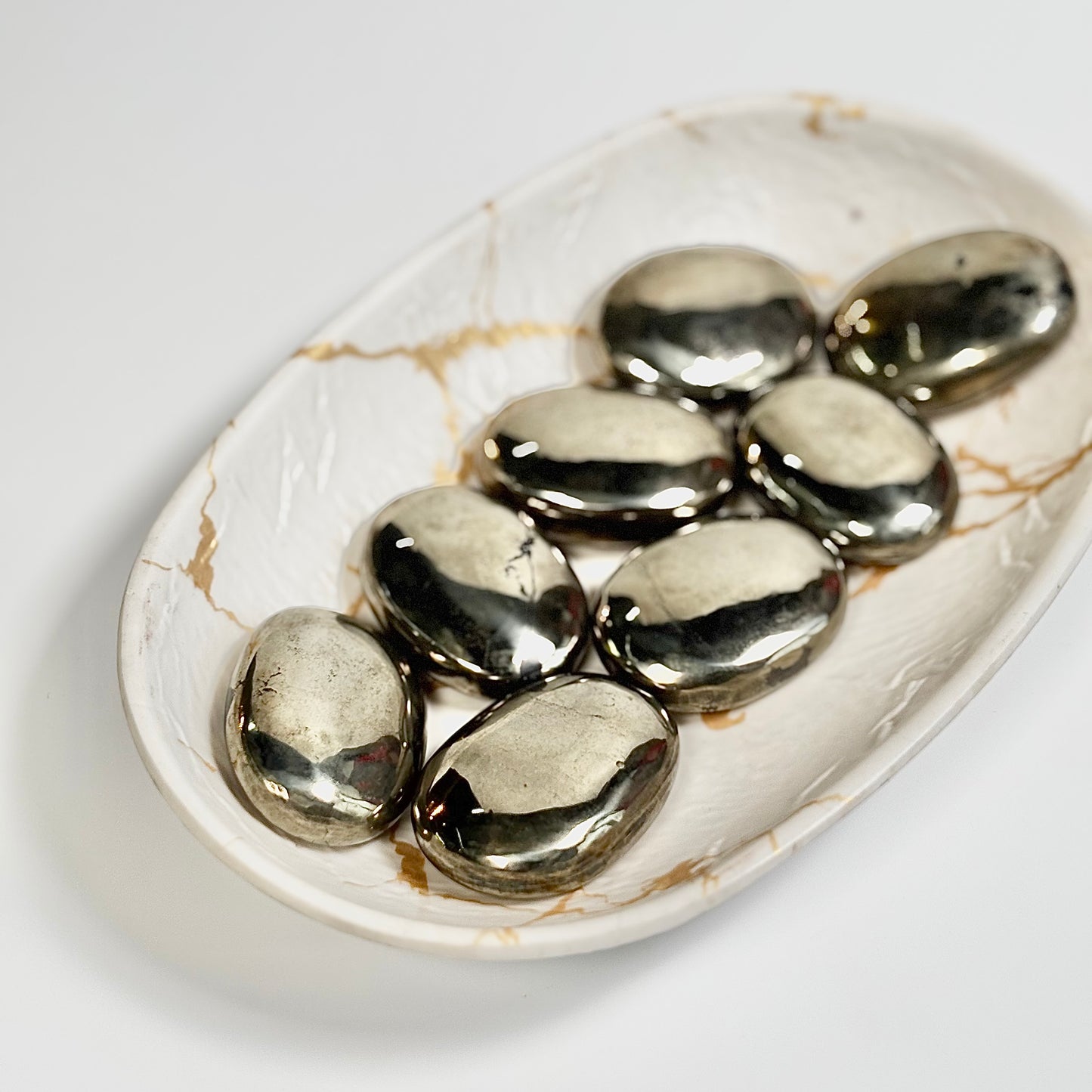 Pyrite Polished Palm Stone | Stone for Abundance