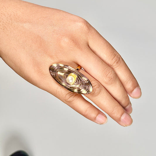 Goddess Flora Irregular Shape Ring – Bloom in Divine Radiance