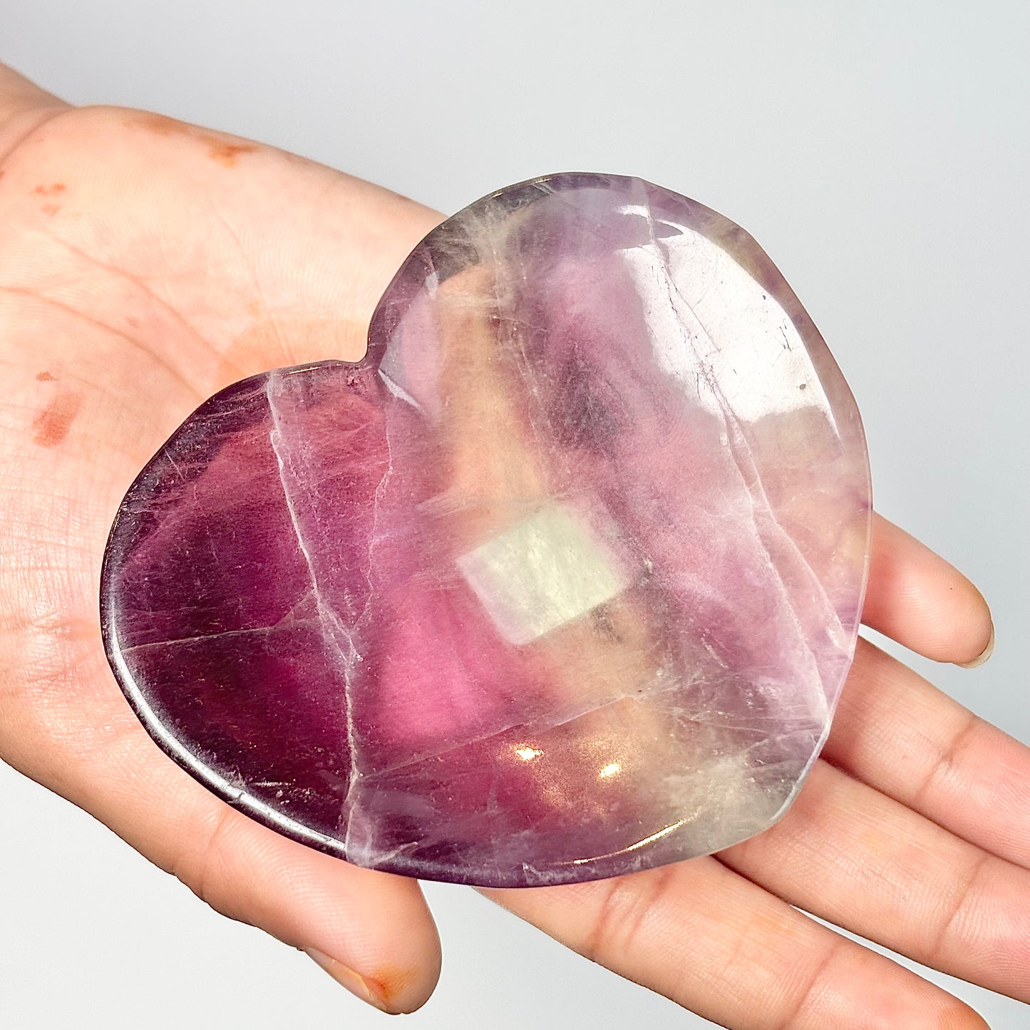 Multi Fluorite Heart-Shaped Bowl