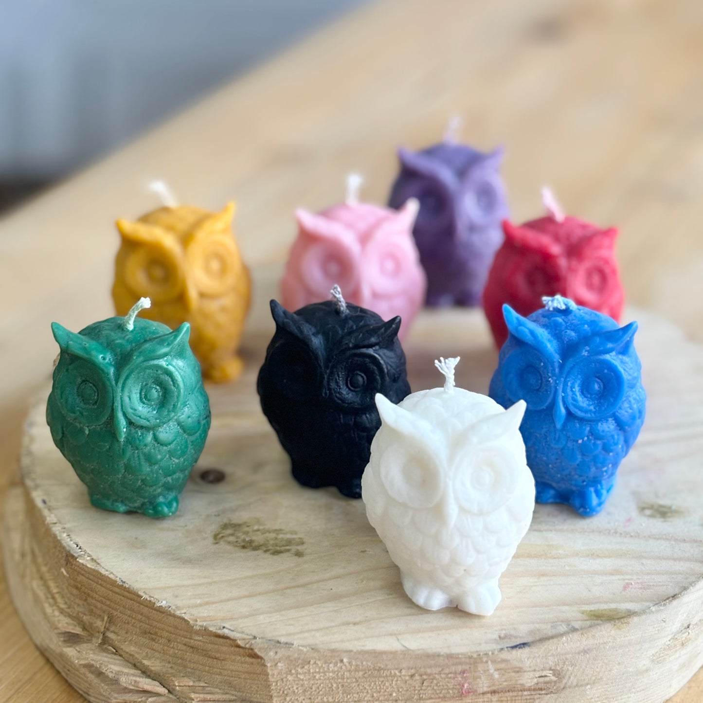 Small Owl Figurine Soy Candle | Colour Option Available
