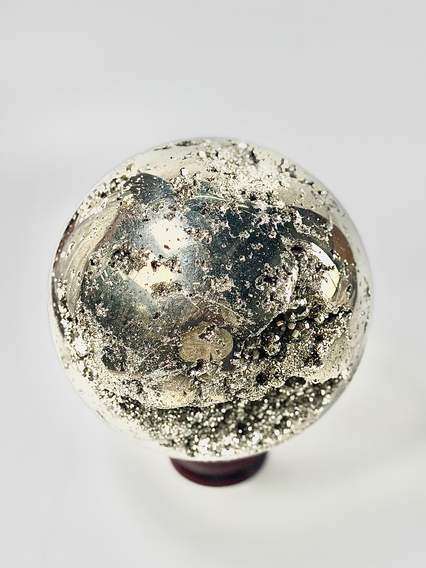 Extra Large Peruvian Pyrite Druzy Sphere 7.4 Kg – Abundance & Prosperity