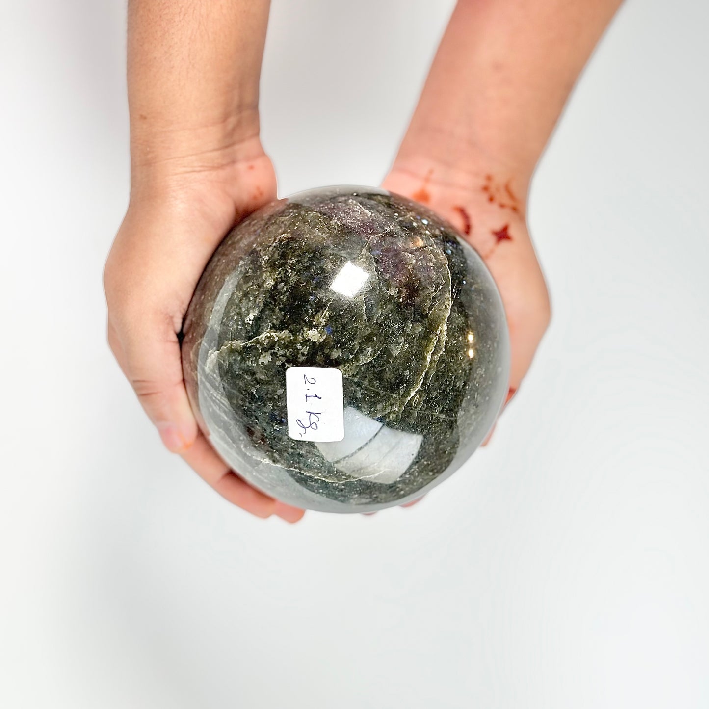 Labradorite Large Sphere - 2.1 Kg | Promotes Spiritual Growth