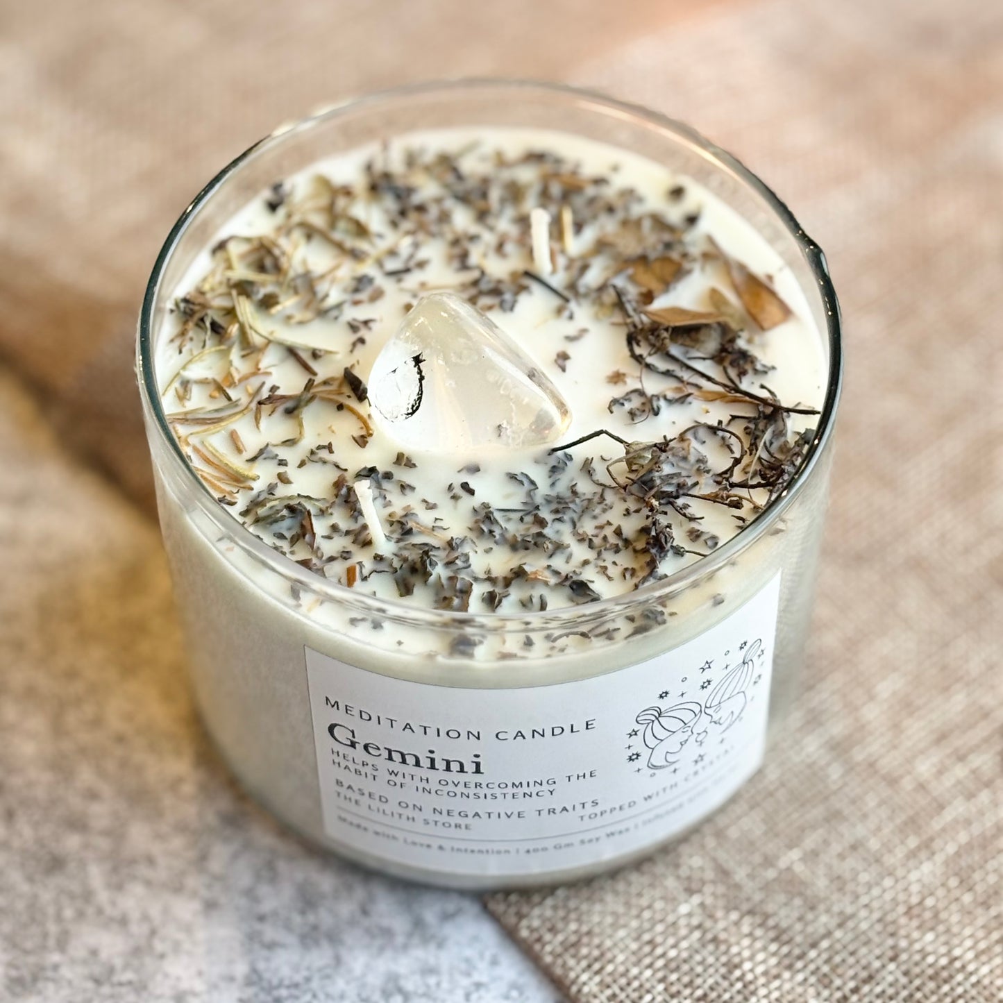 Gemini Zodiac Soy Intention Candle | 400 Gm