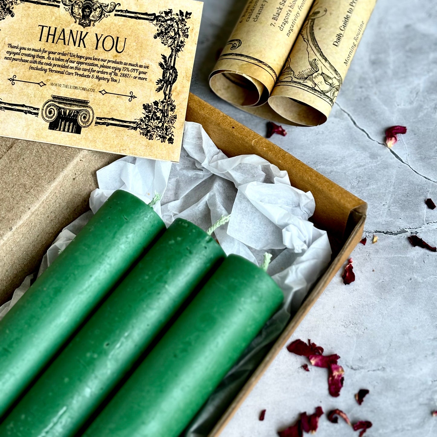 Green Thick Soy Candles | Pack of 3