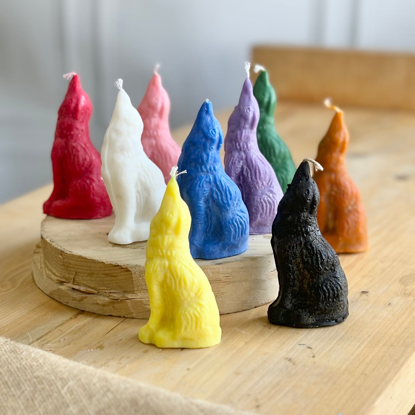 Howling Wolf Figurine Soy Candle - | Colour Option Available