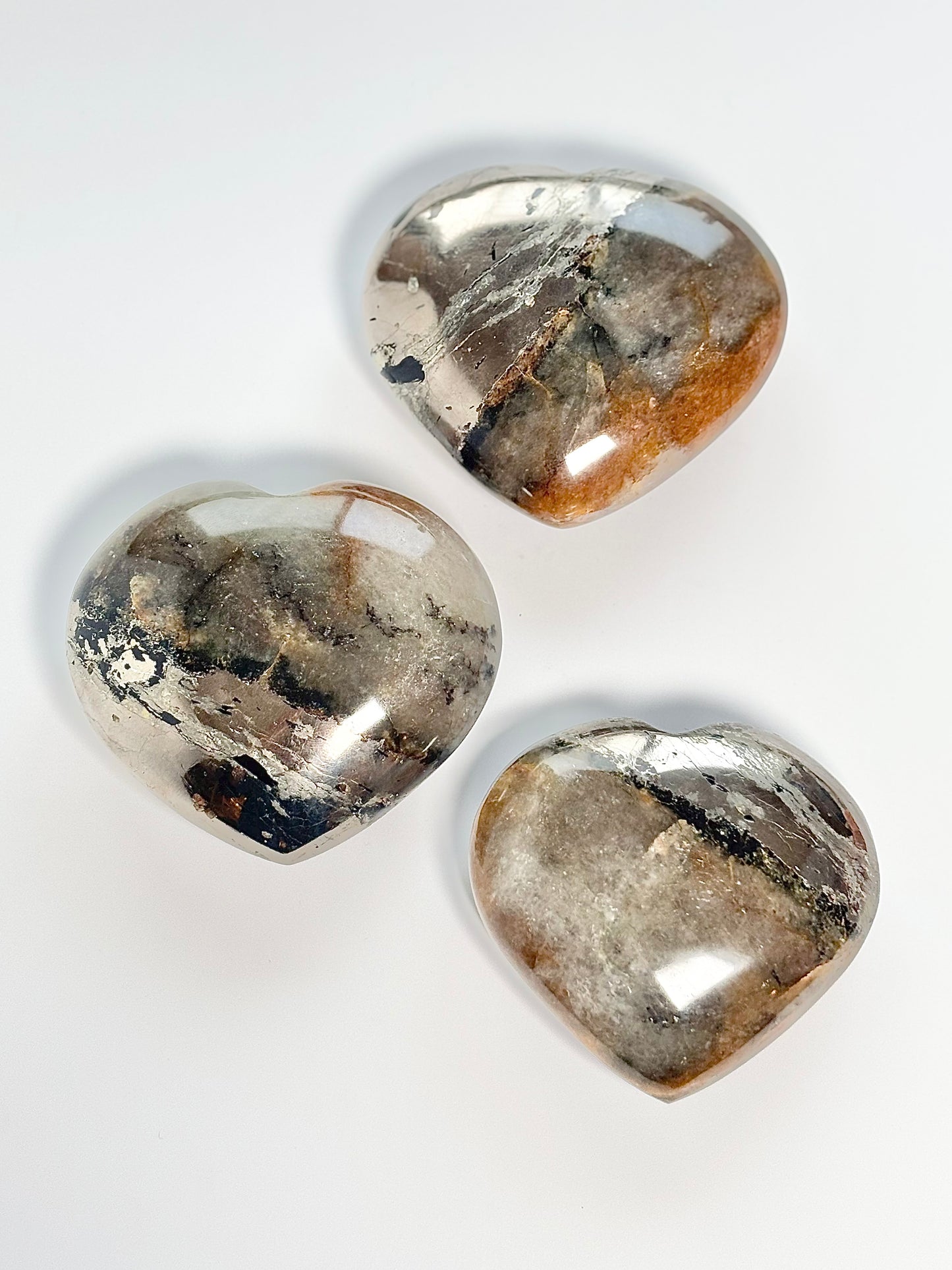 Golden Healer with Pyrite Large Heart - Spiritual Growth & Prosperity